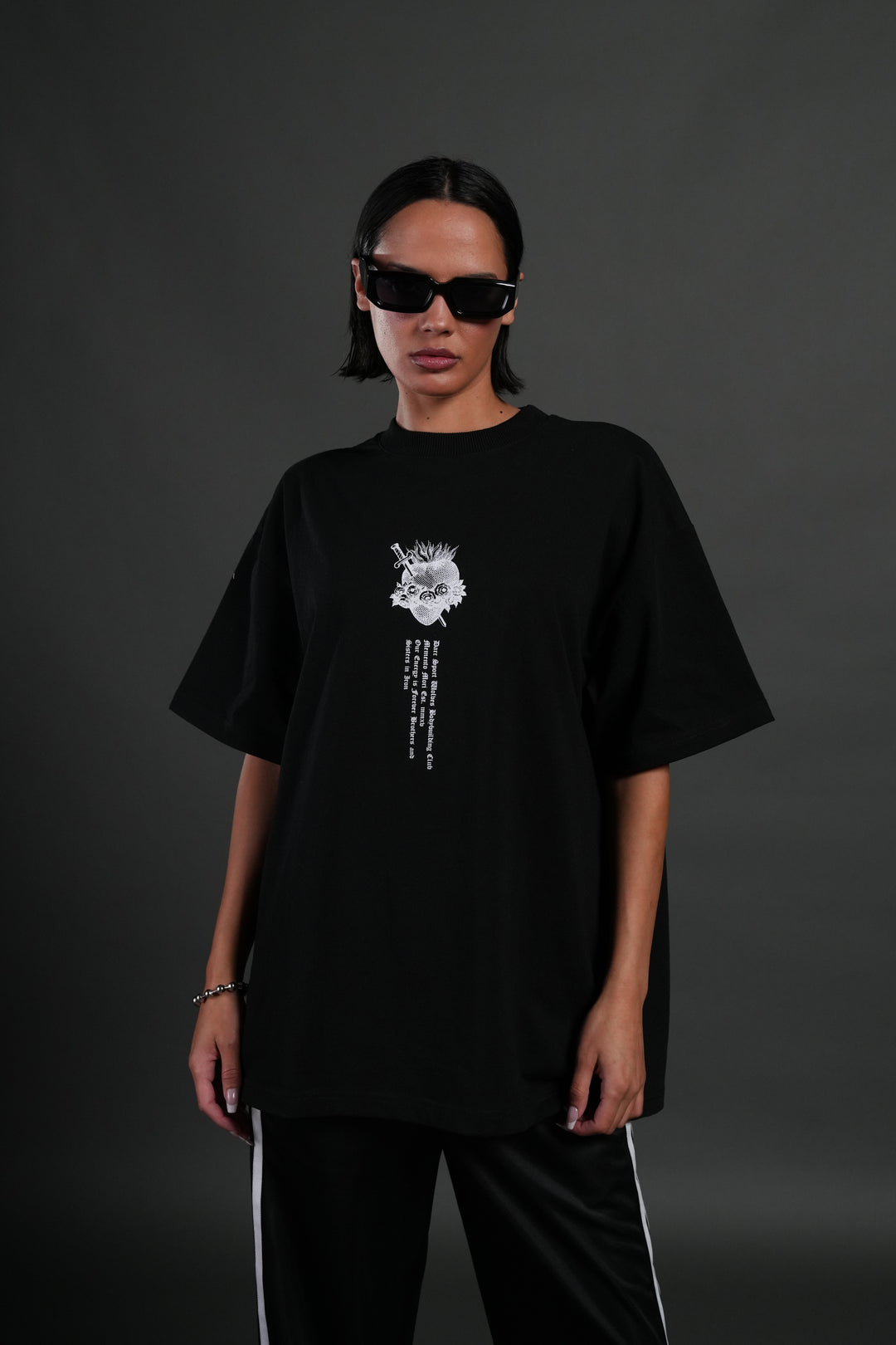 Sin Again Unisex Grunge Tee in Black