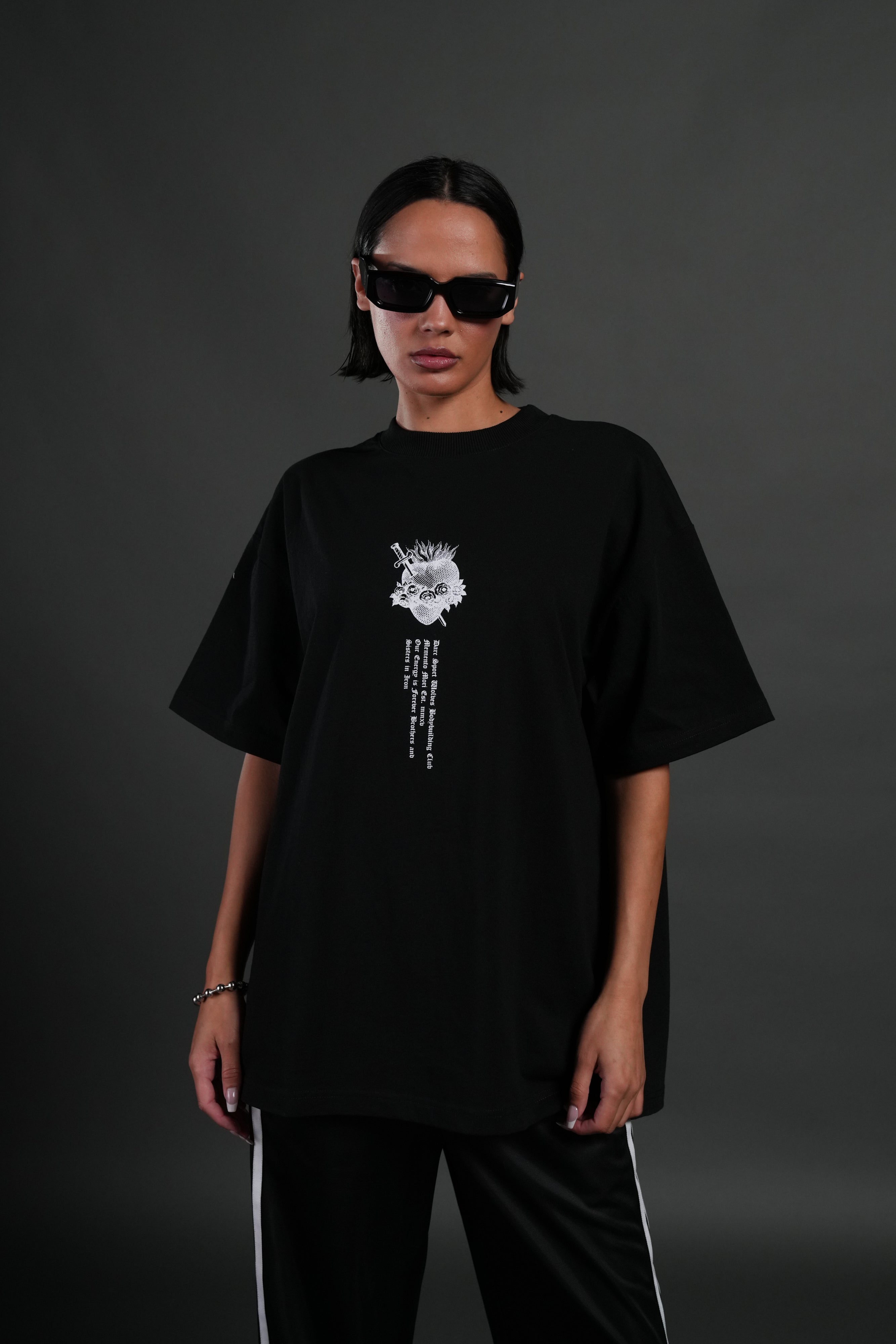 Sin Again Unisex Grunge Tee in Black