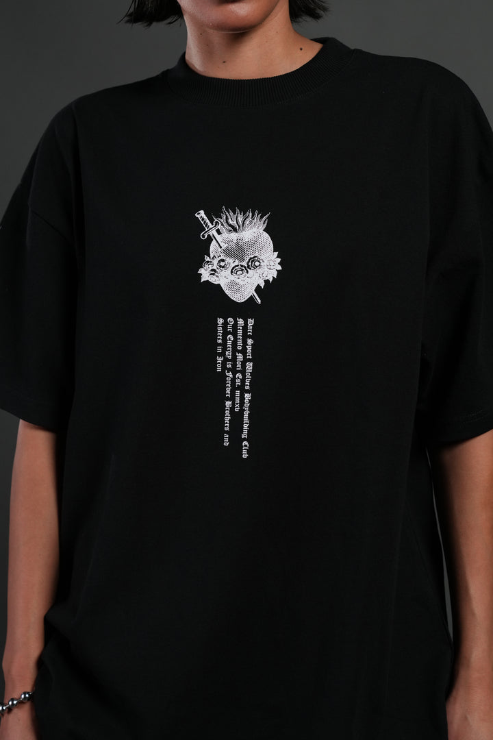 Sin Again Unisex Grunge Tee in Black