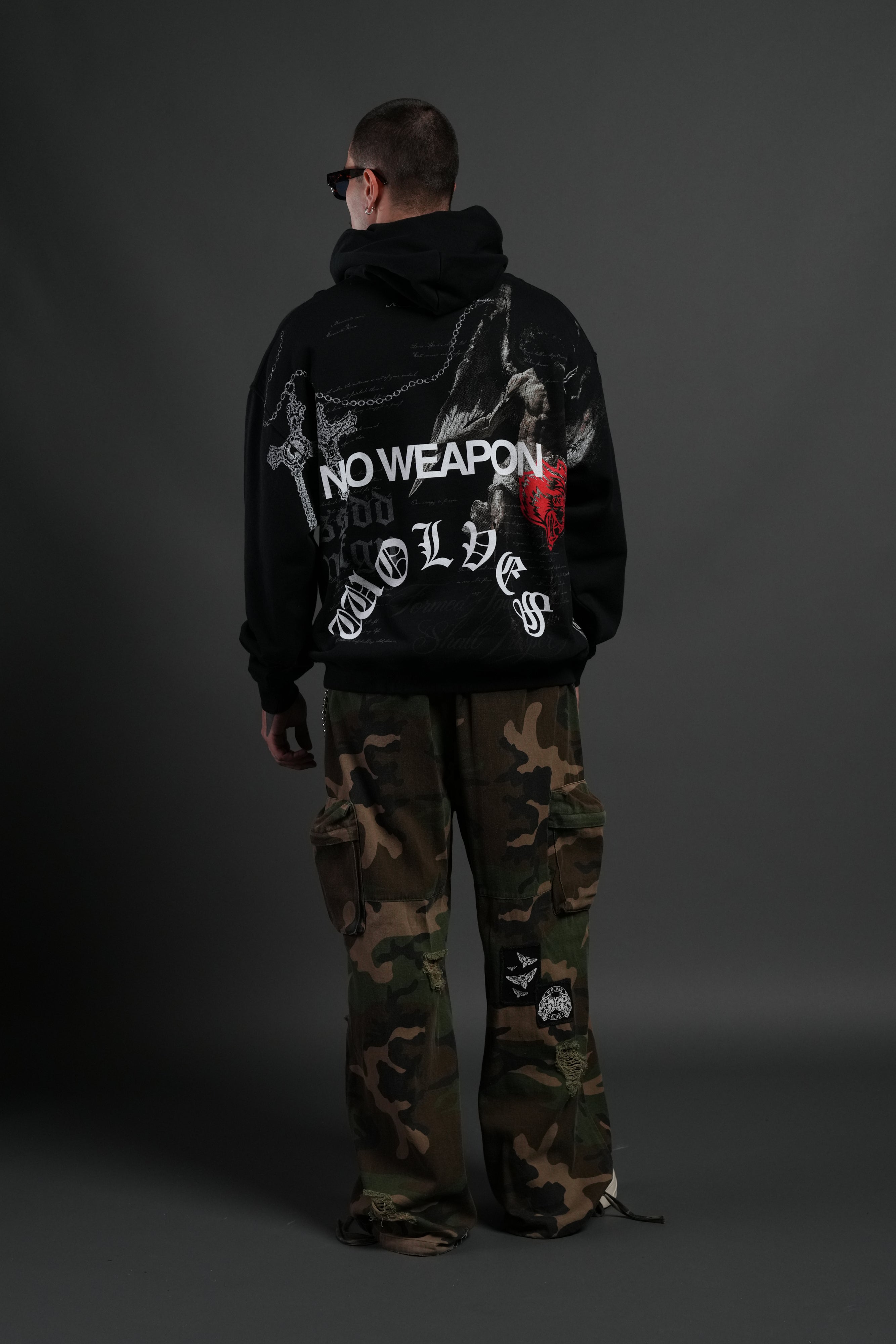 The Fallen "Grunge" Hoodie in Black