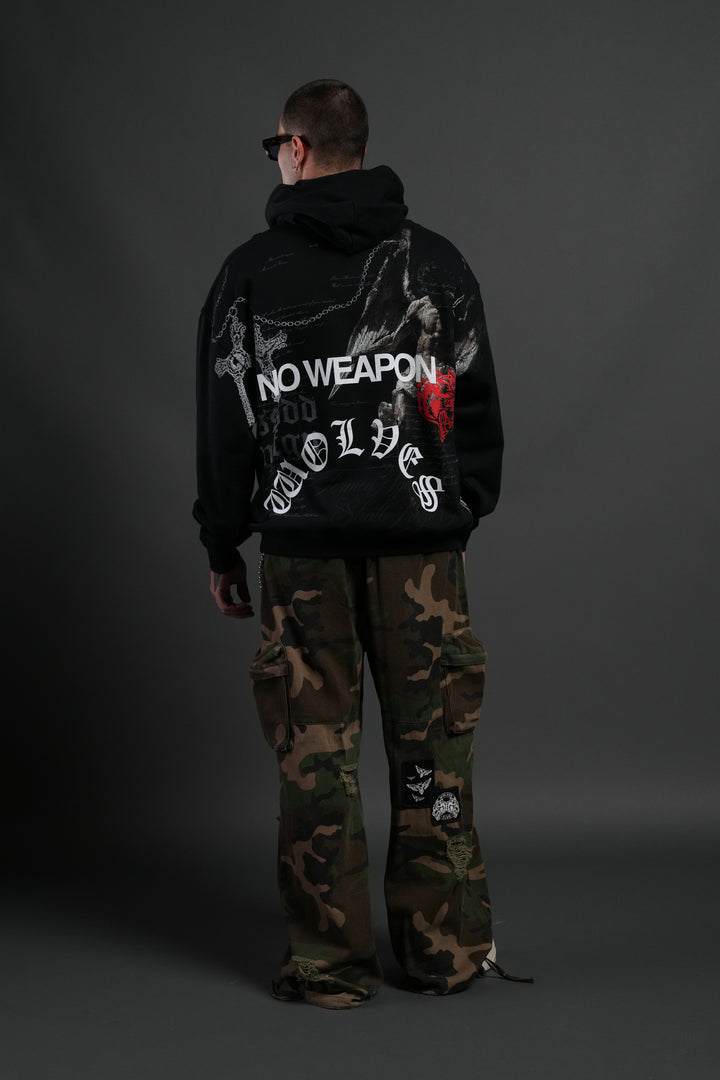 The Fallen "Grunge" Hoodie in Black