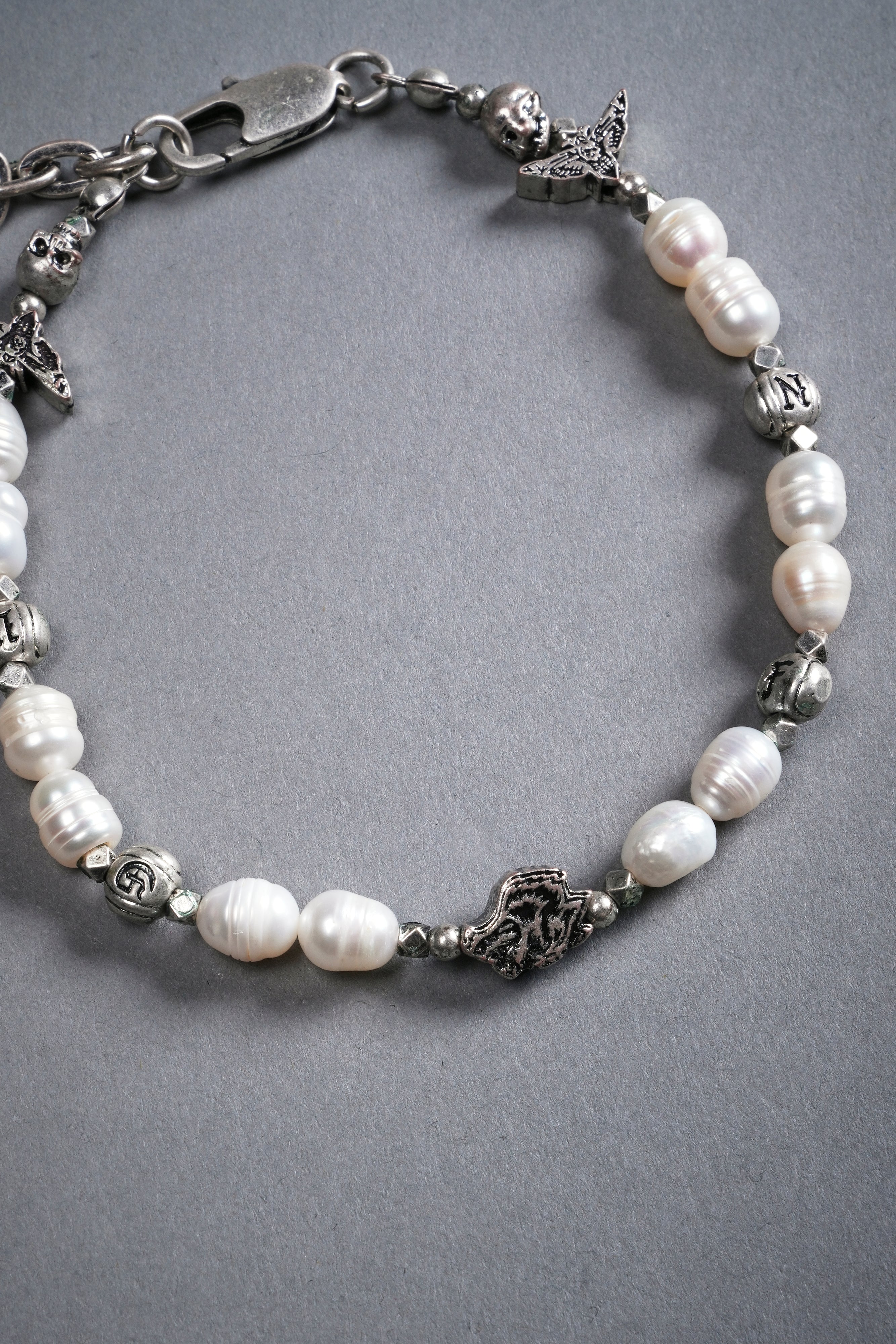 Darc Sport Pearl Bracelet in Antique Silver