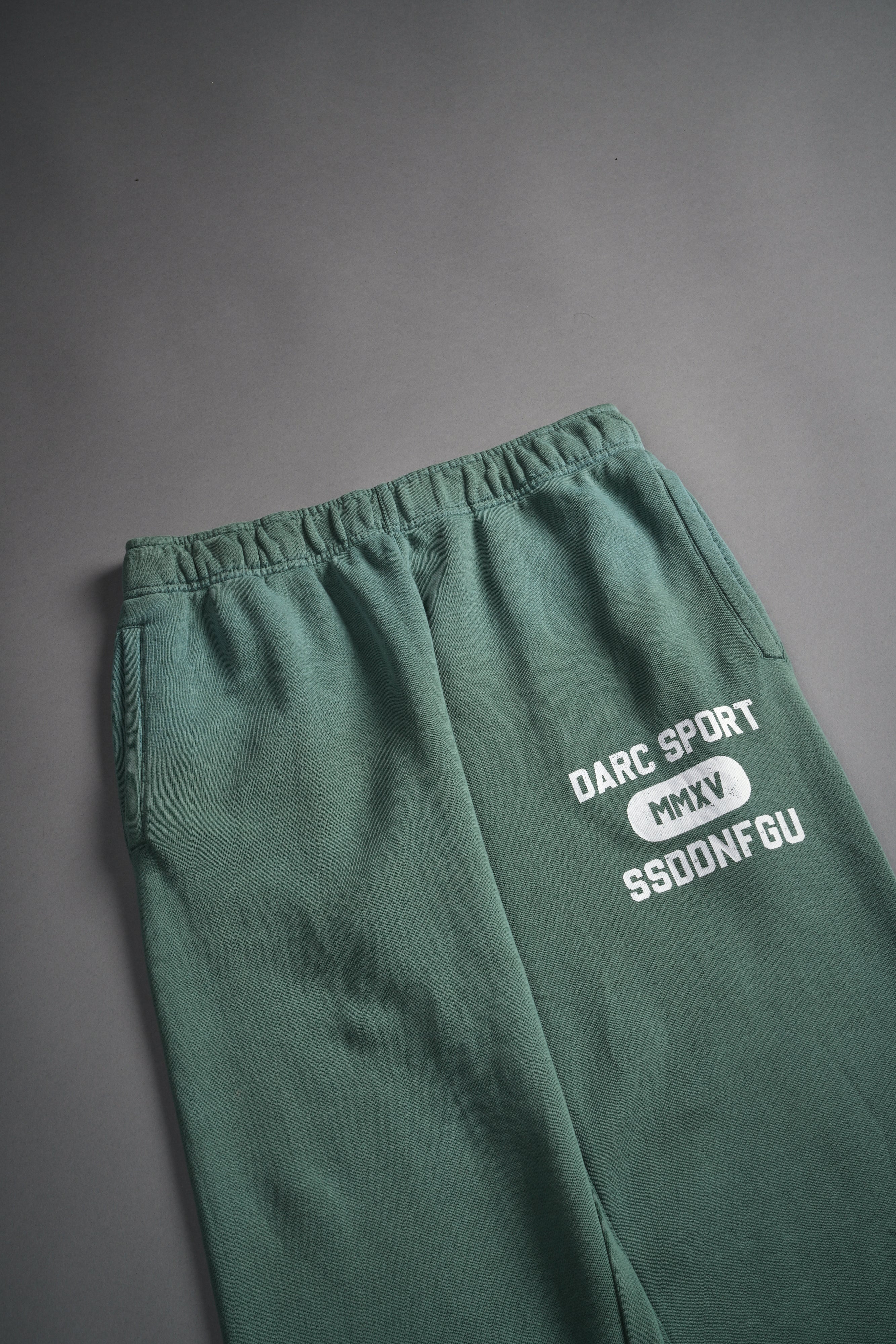 Wolves Forever She Post Lounge Sweats in Hunter Green Driftwash