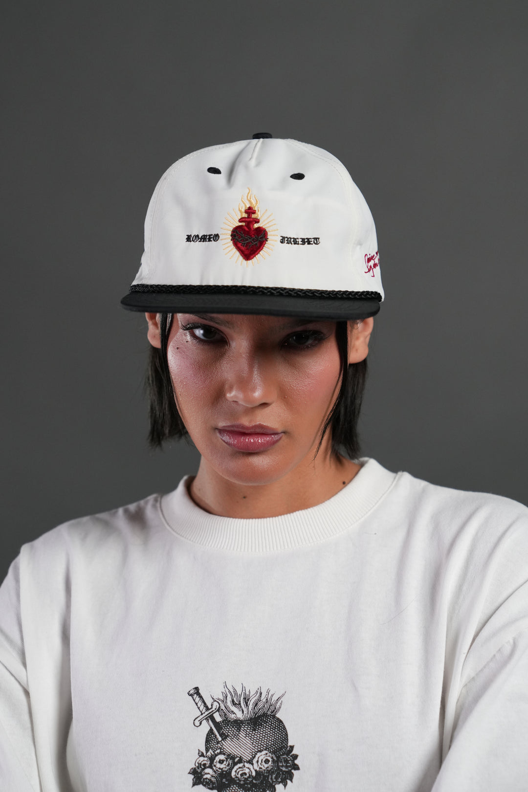 Doomed Love Paradise Hat in Cream/Black