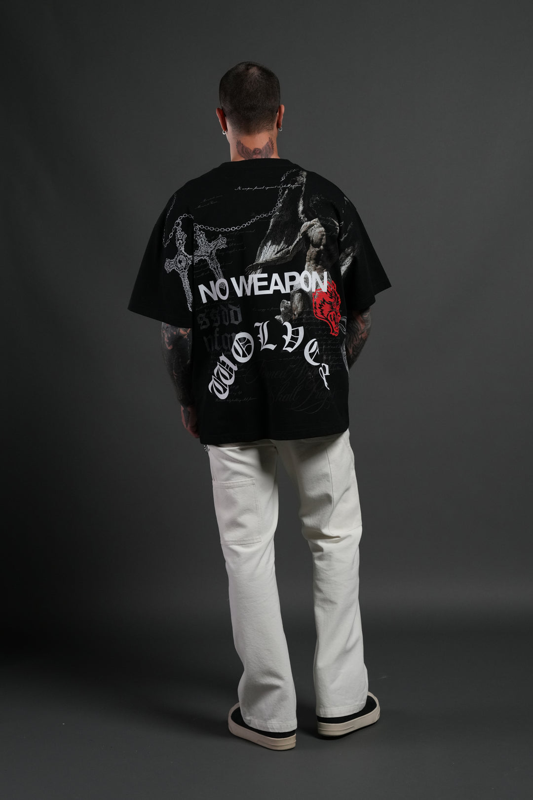 The Fallen Grunge Tee in Black