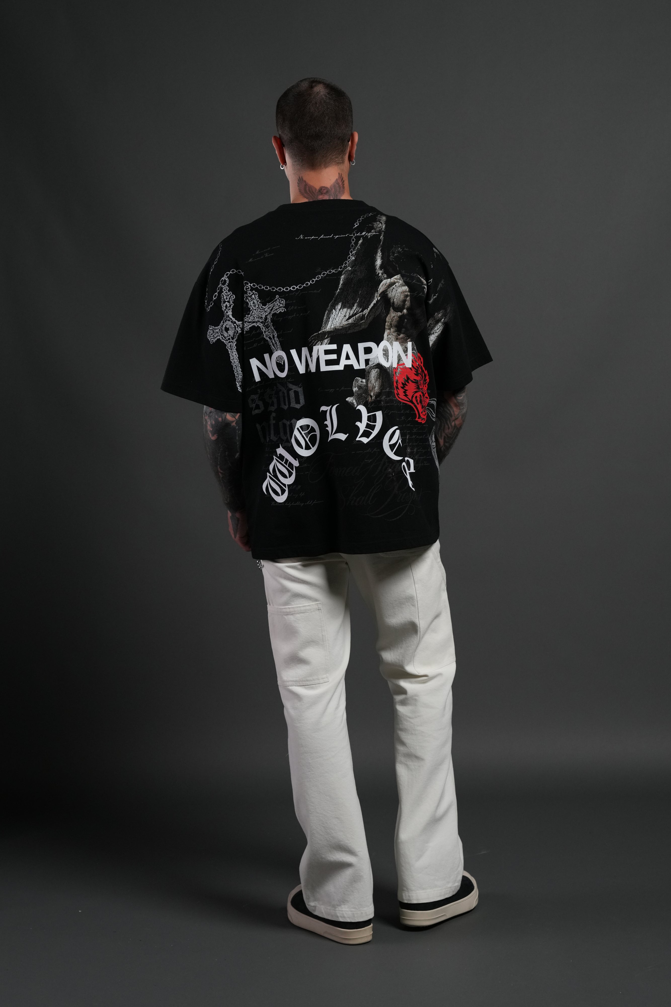 The Fallen Grunge Tee in Black