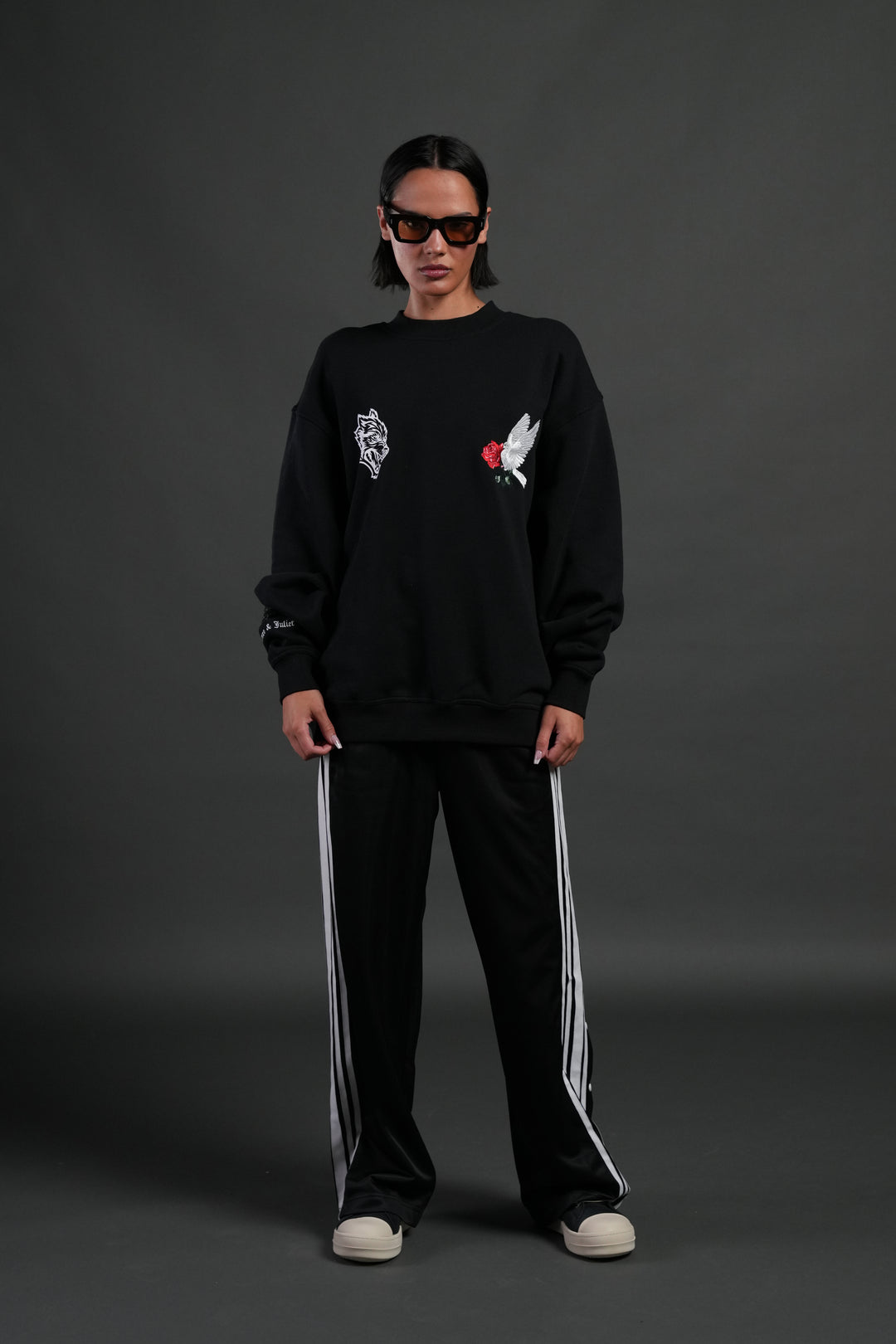 Doomed Love London Unisex Crewneck in Black