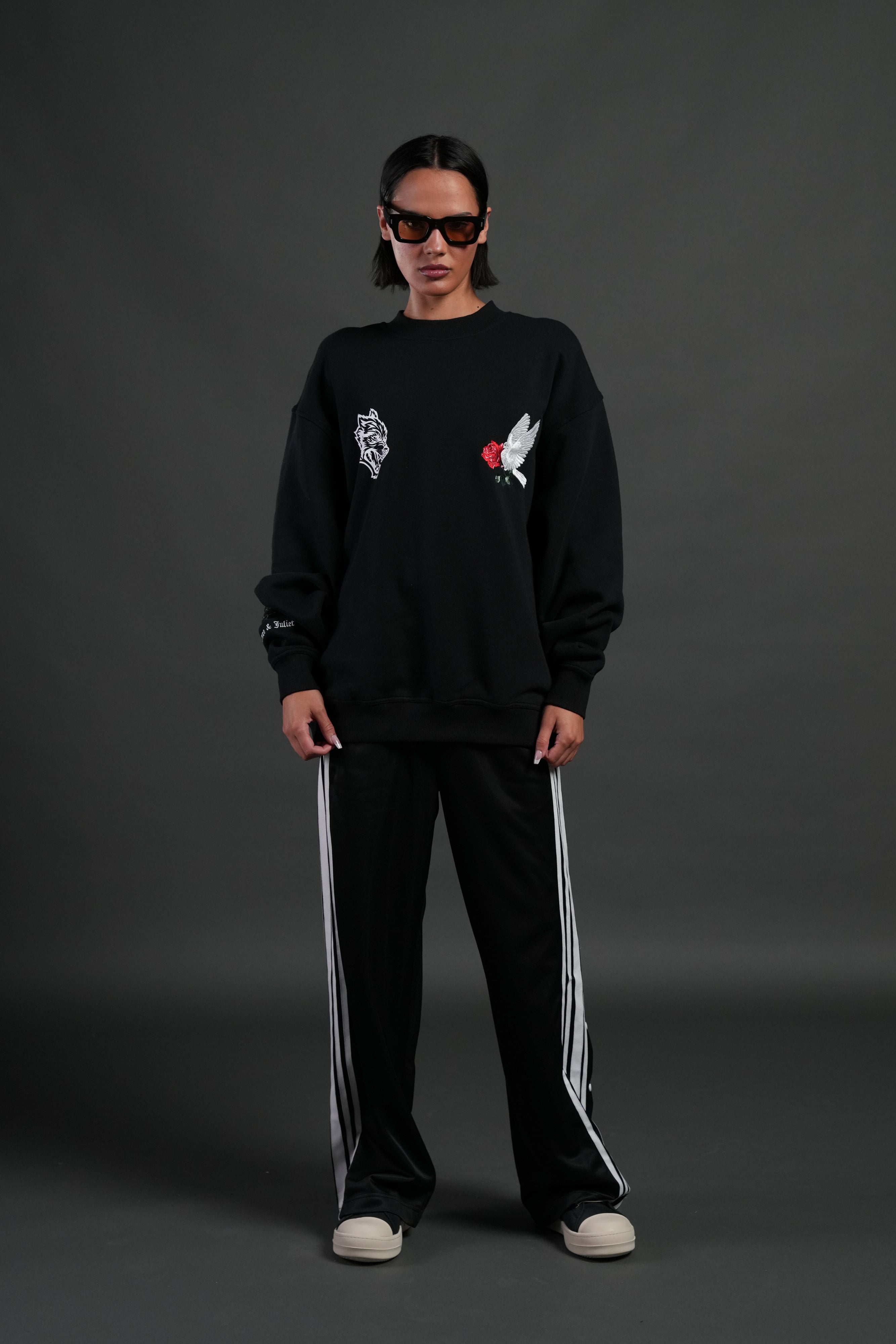 Doomed Love London Unisex Crewneck in Black