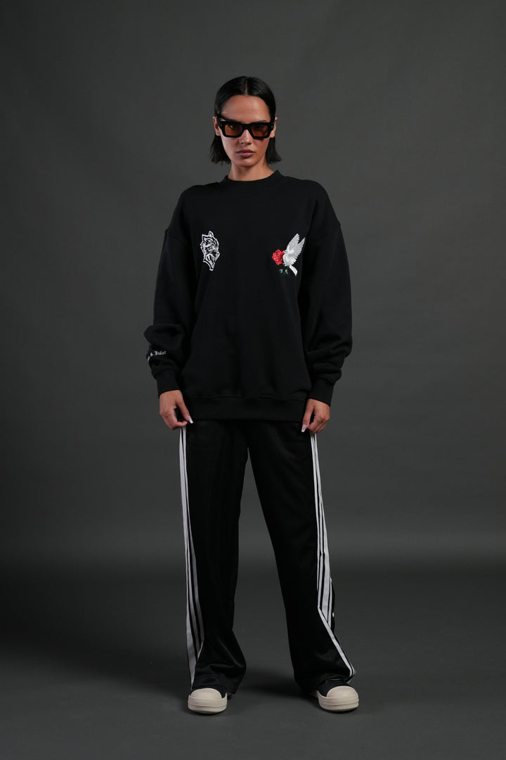 Doomed Love London Unisex Crewneck in Black