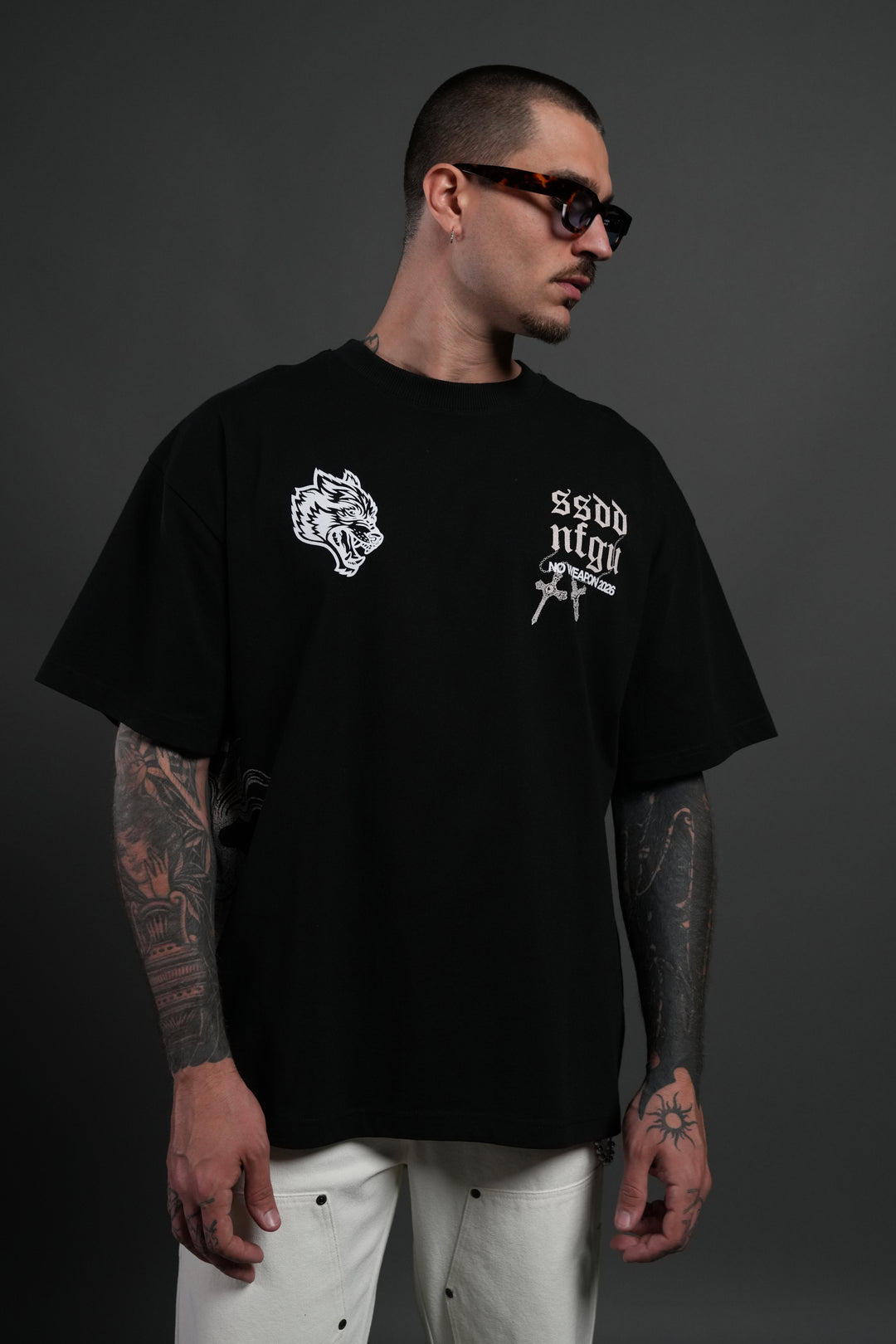 The Fallen Grunge Tee in Black