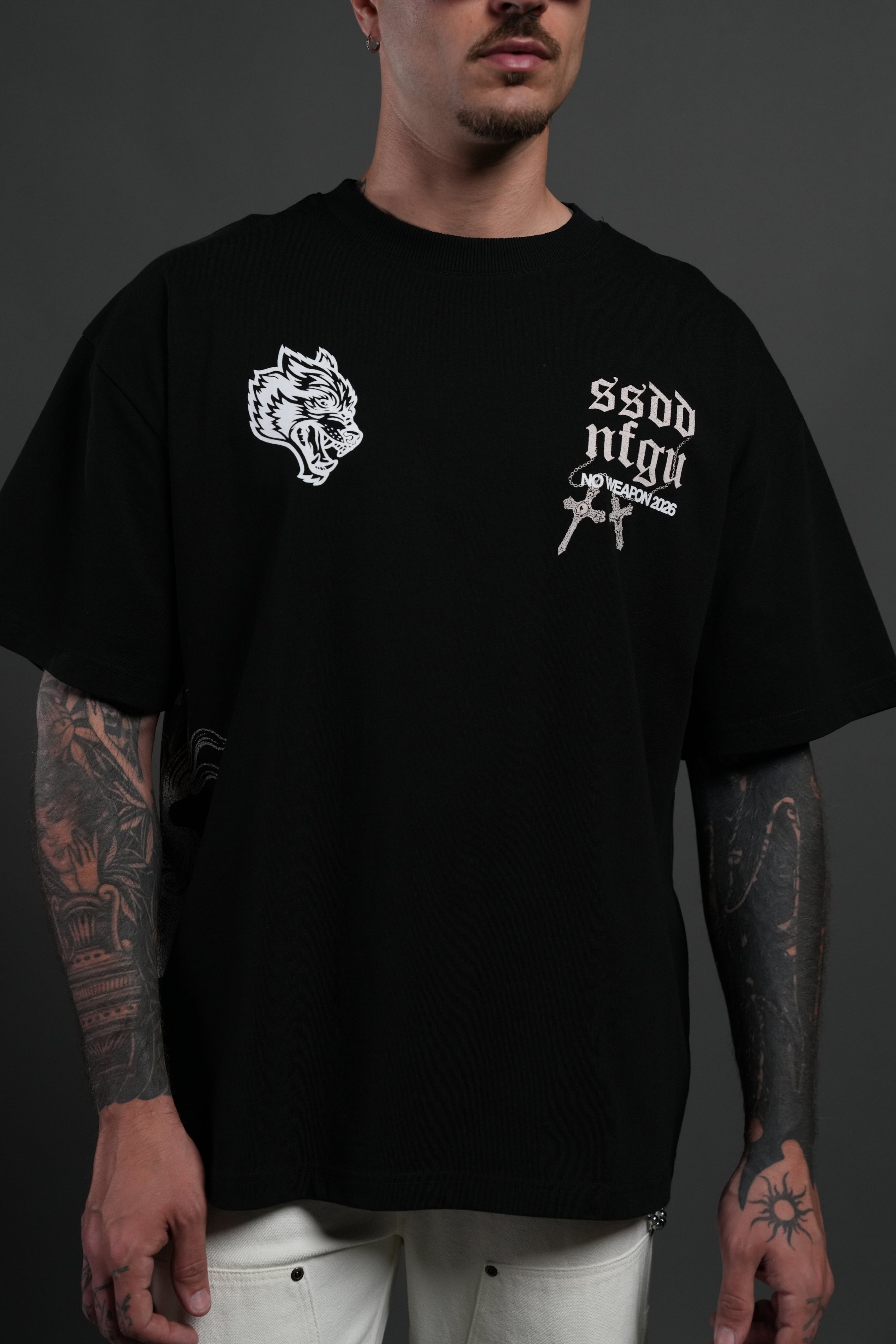 The Fallen Grunge Tee in Black