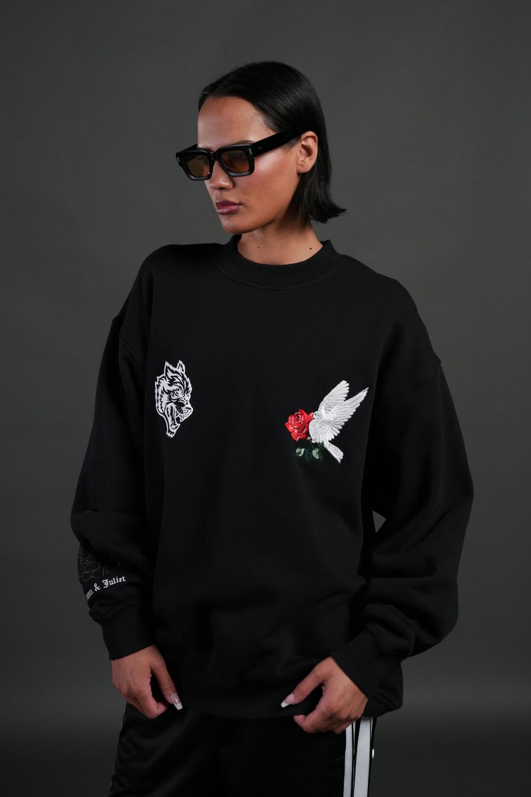 Doomed Love London Unisex Crewneck in Black
