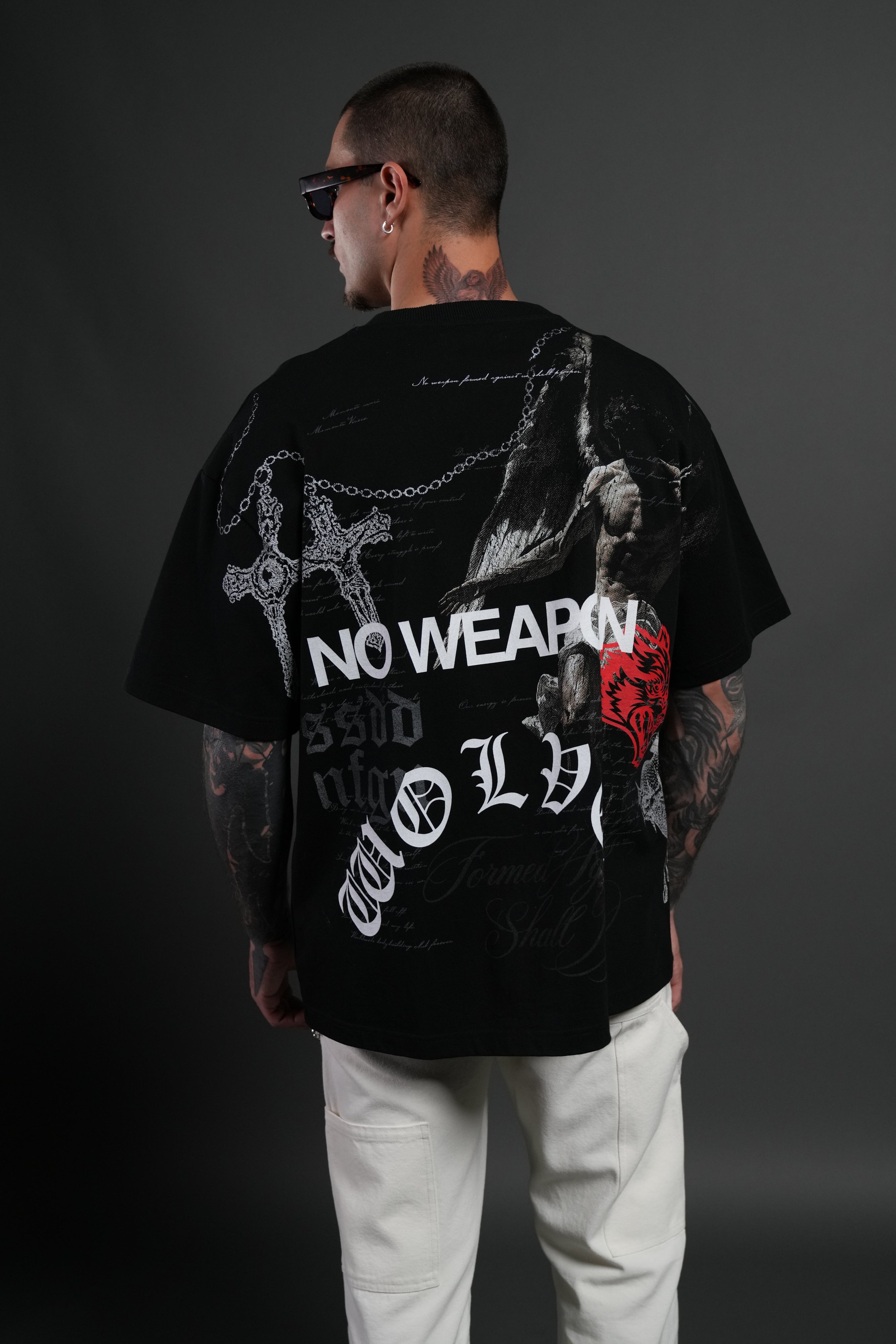 The Fallen Grunge Tee in Black