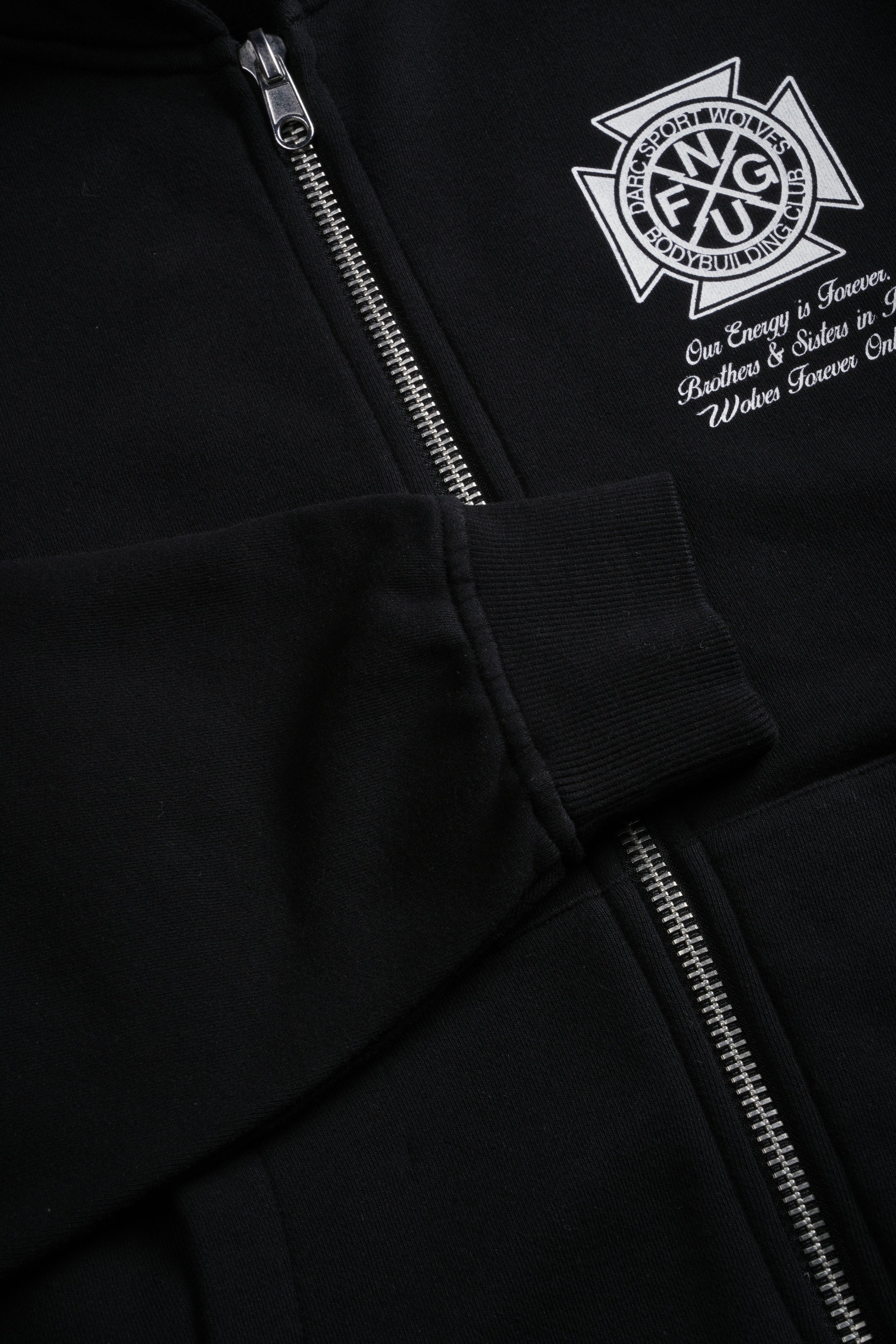 Our Lineage Darco Double Zip Hoodie in Black
