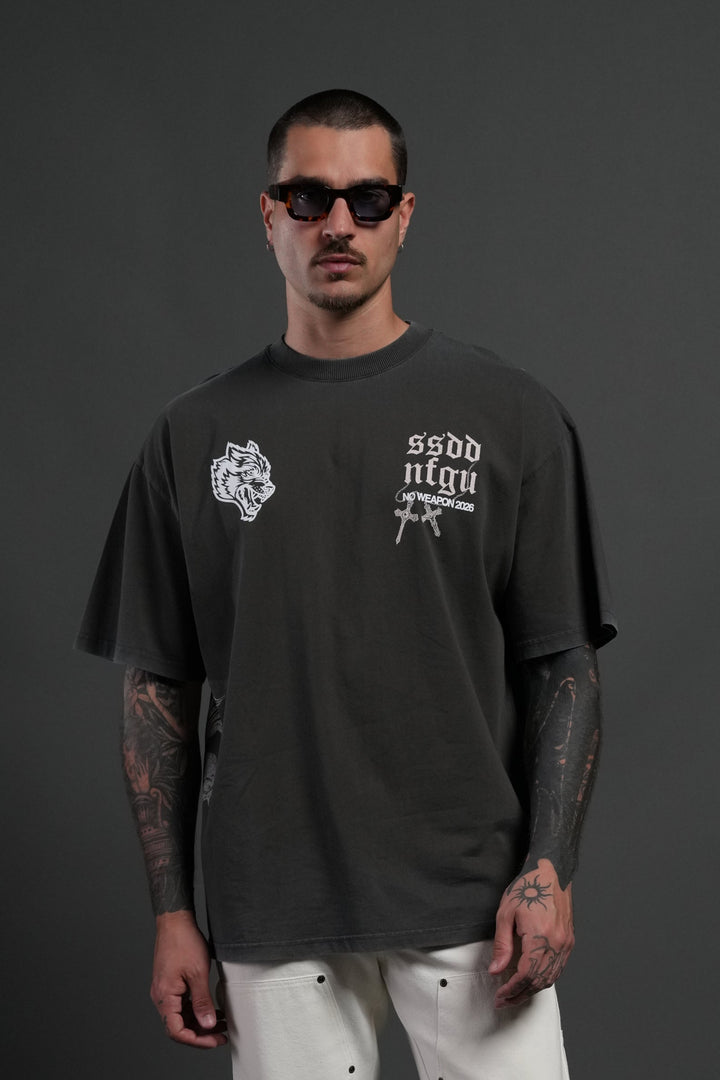 The Fallen Grunge Tee in Wolf Gray