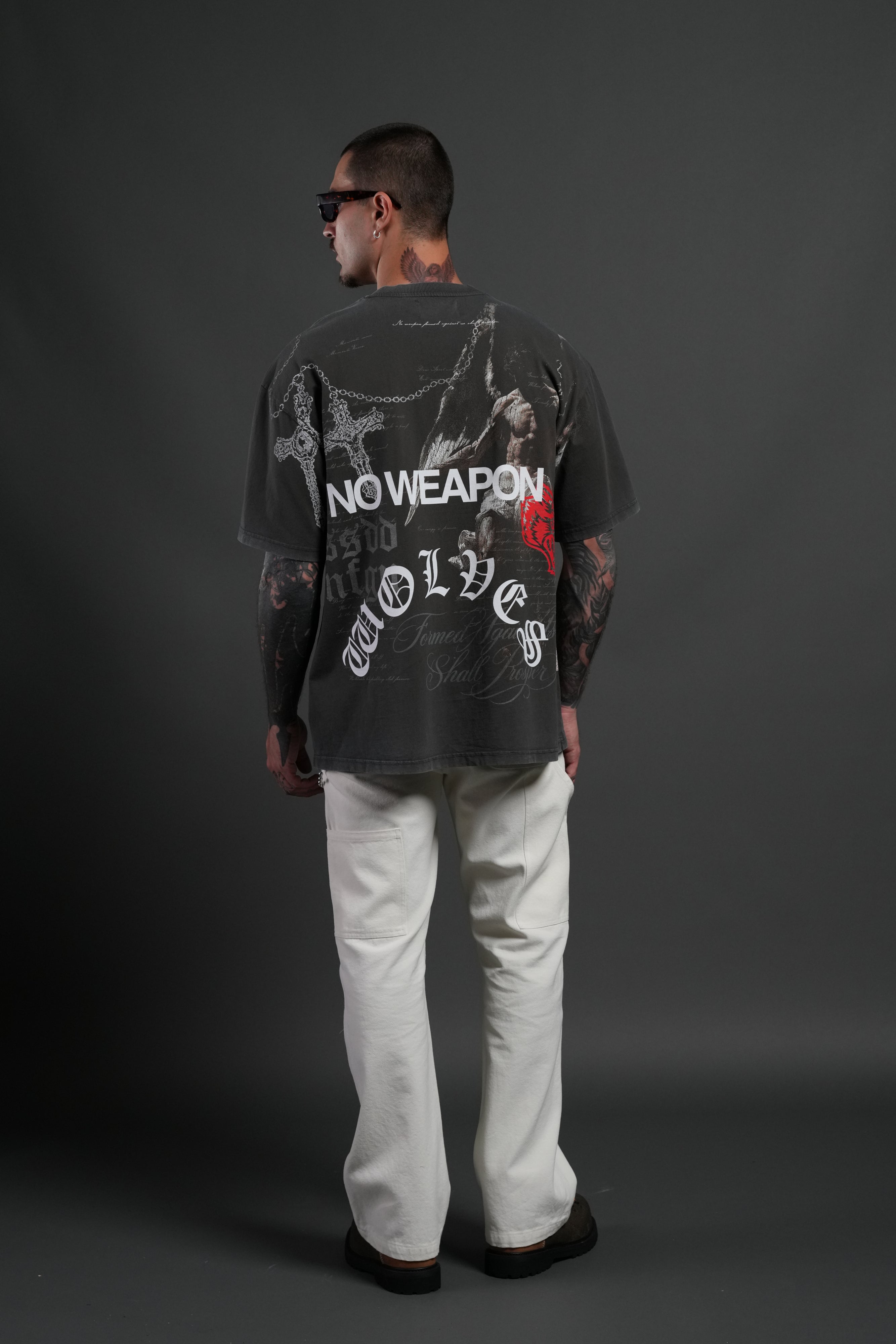 The Fallen Grunge Tee in Wolf Gray