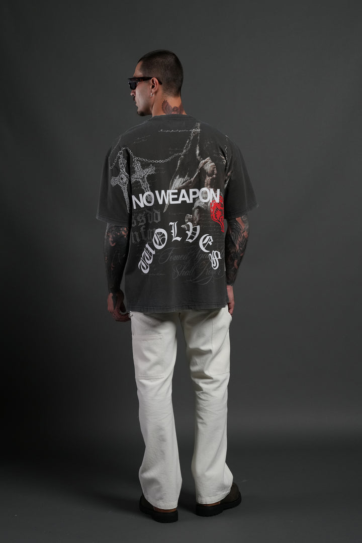 The Fallen Grunge Tee in Wolf Gray