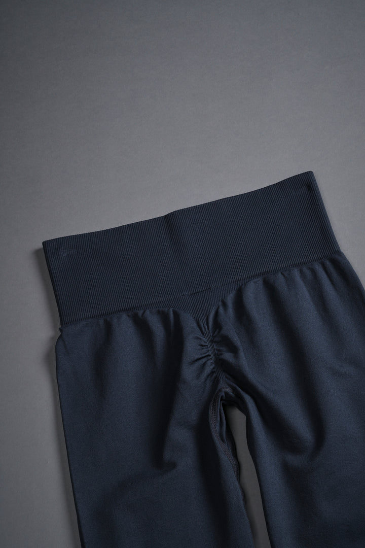 From The Shadows "Everson Seamless" Scrunch Leggings in Midnight Blue