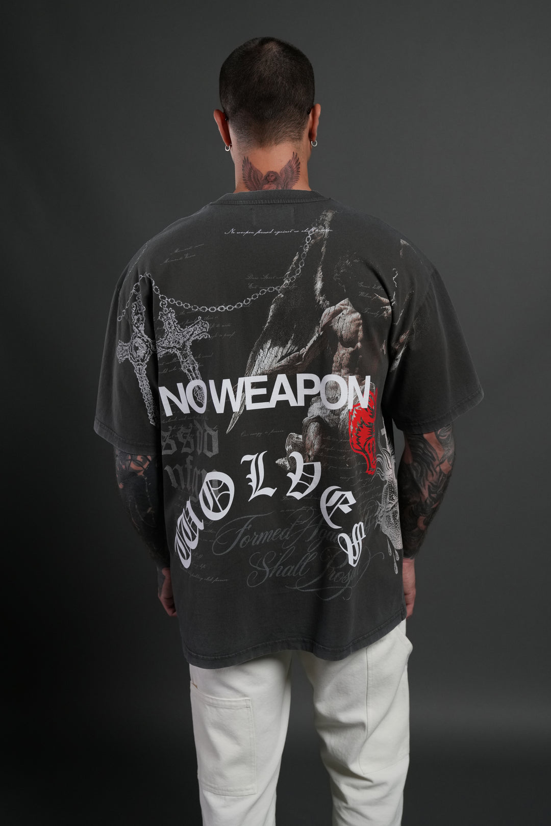 The Fallen Grunge Tee in Wolf Gray