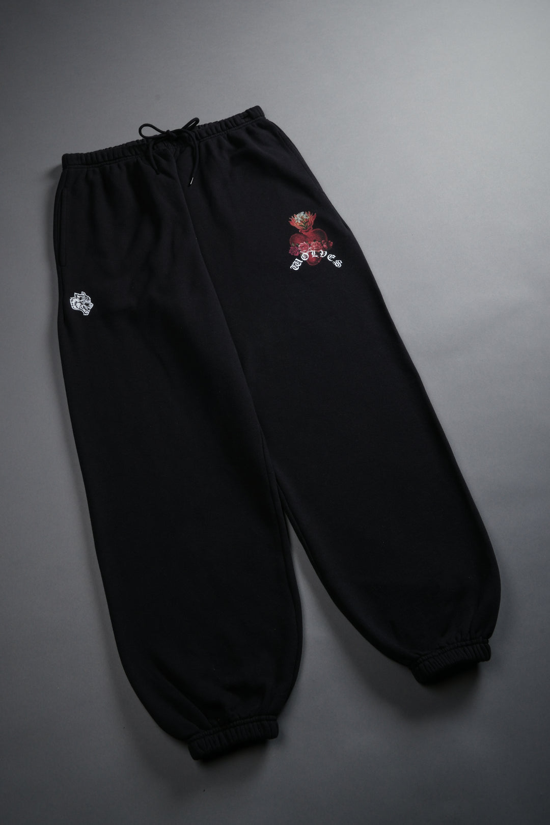 Heart Oath Unisex Lightweight Lounger Sweat Pants in Black