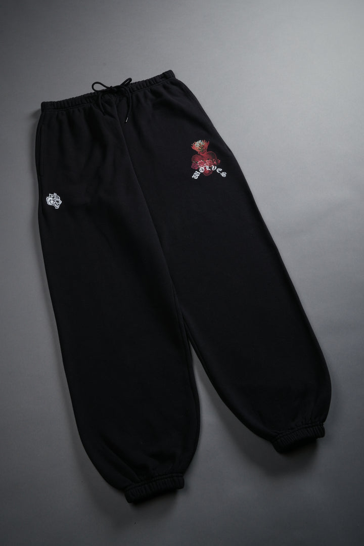 Heart Oath Unisex Lightweight Lounger Sweat Pants in Black