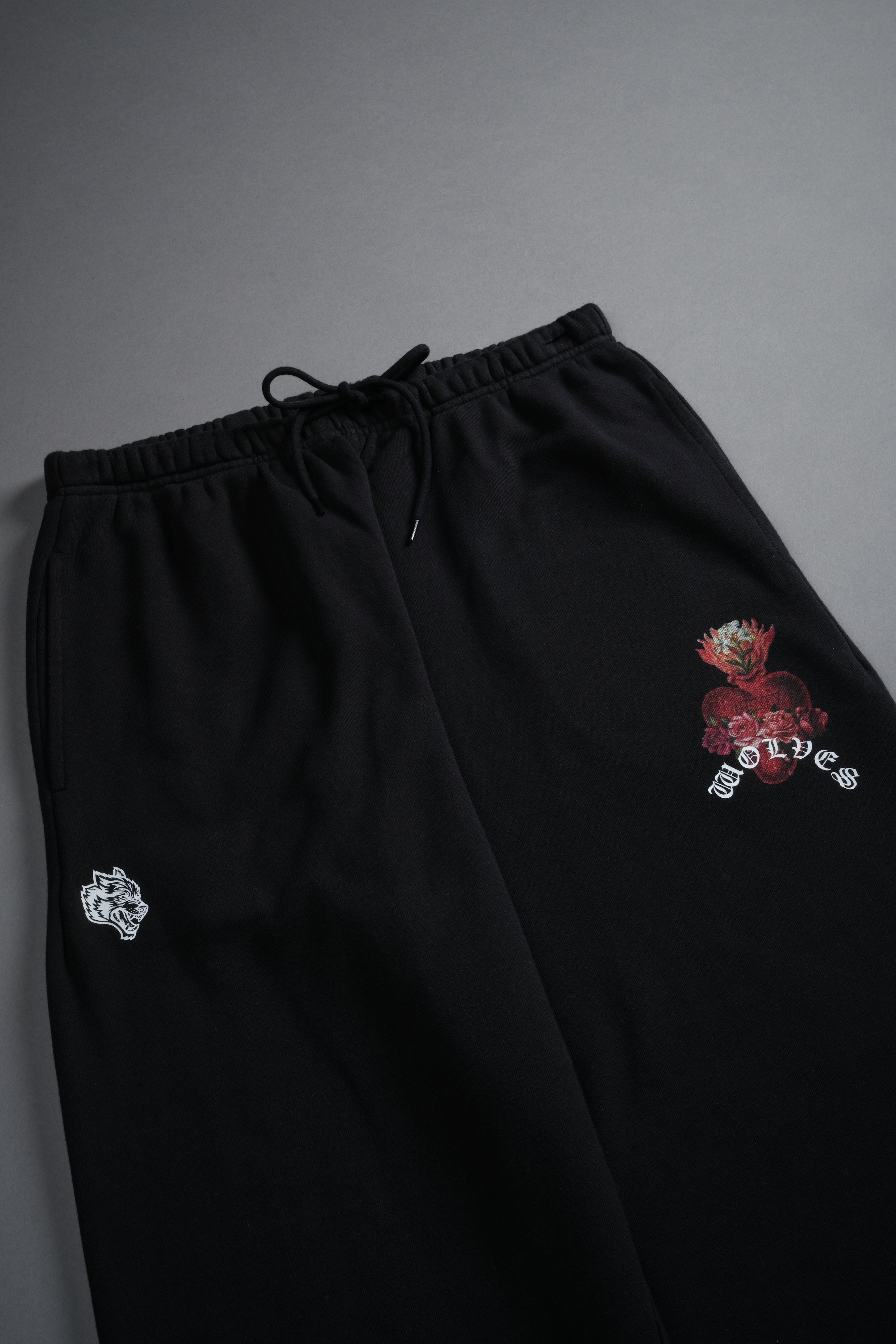 Heart Oath Unisex Lightweight Lounger Sweat Pants in Black