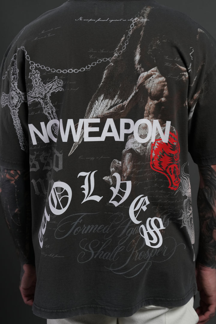 The Fallen Grunge Tee in Wolf Gray