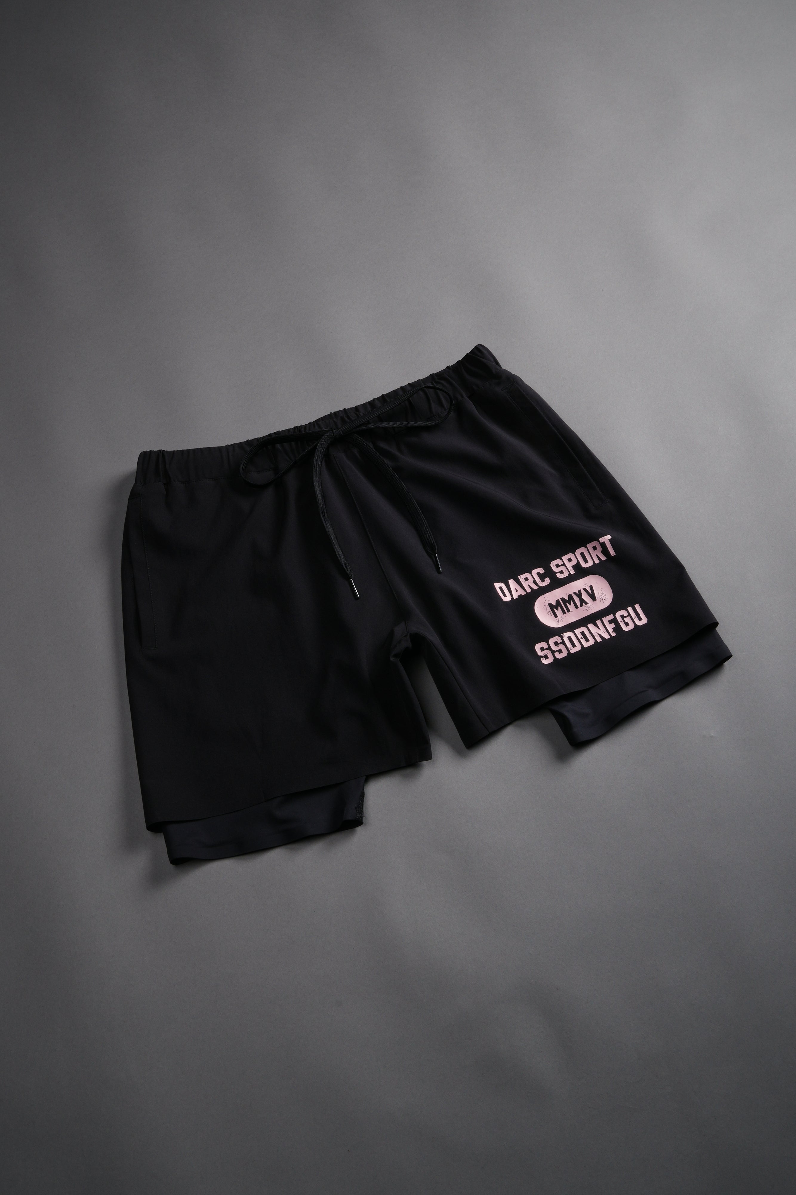 Wolves Forever Compression Shorts in Black