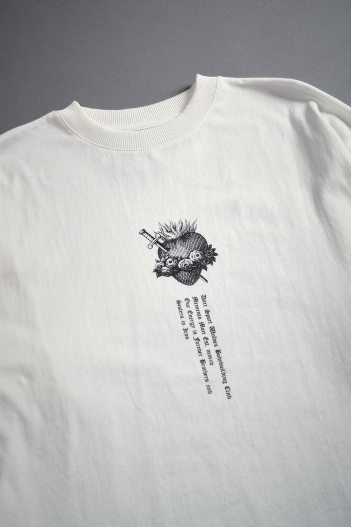 Sin Again Unisex Grunge Tee in Cream