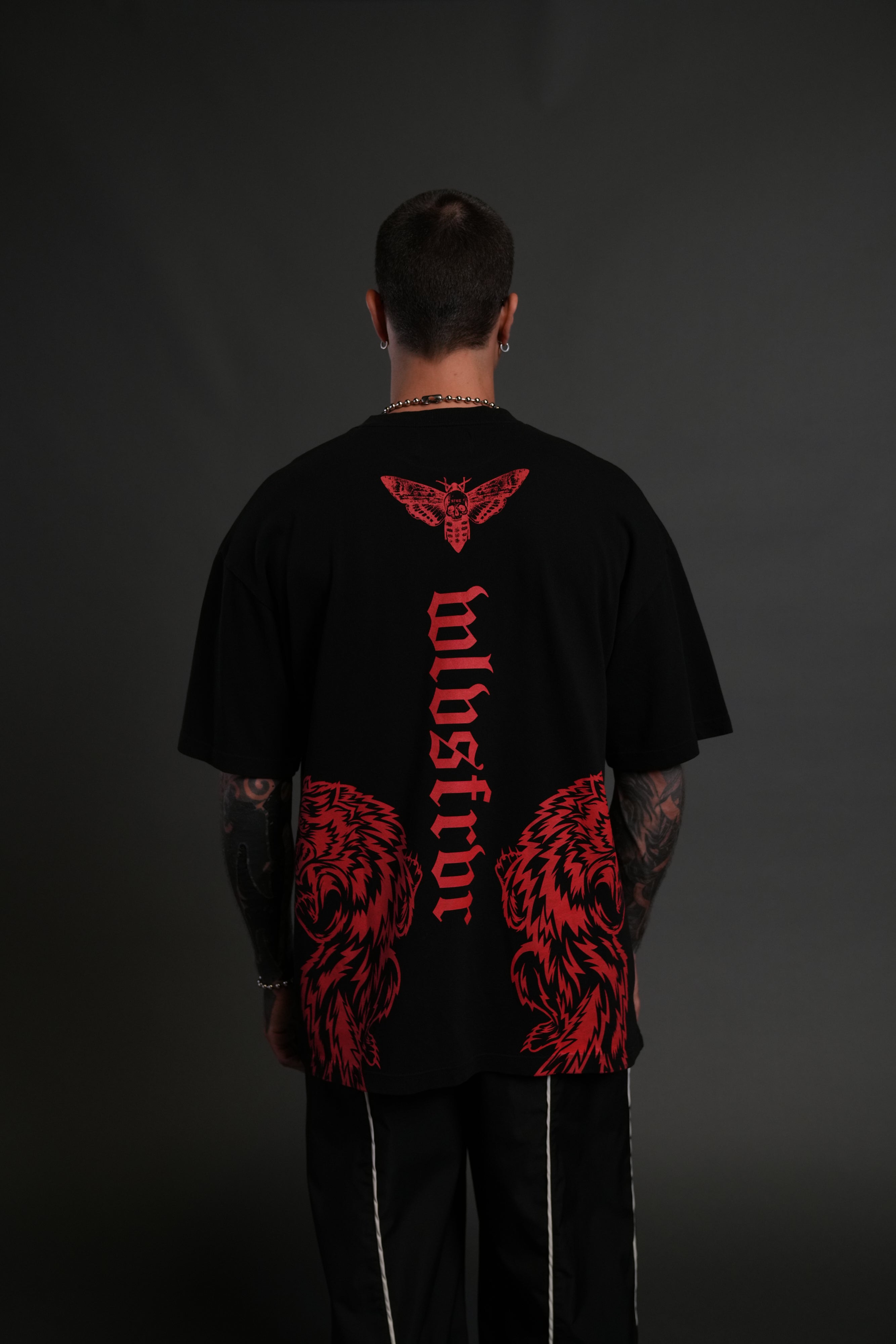 The Wolves & The Moth "Premium" Oversized Tee in Black