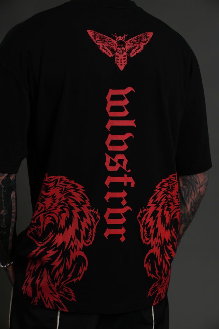 The Wolves & The Moth "Premium" Oversized Tee in Black
