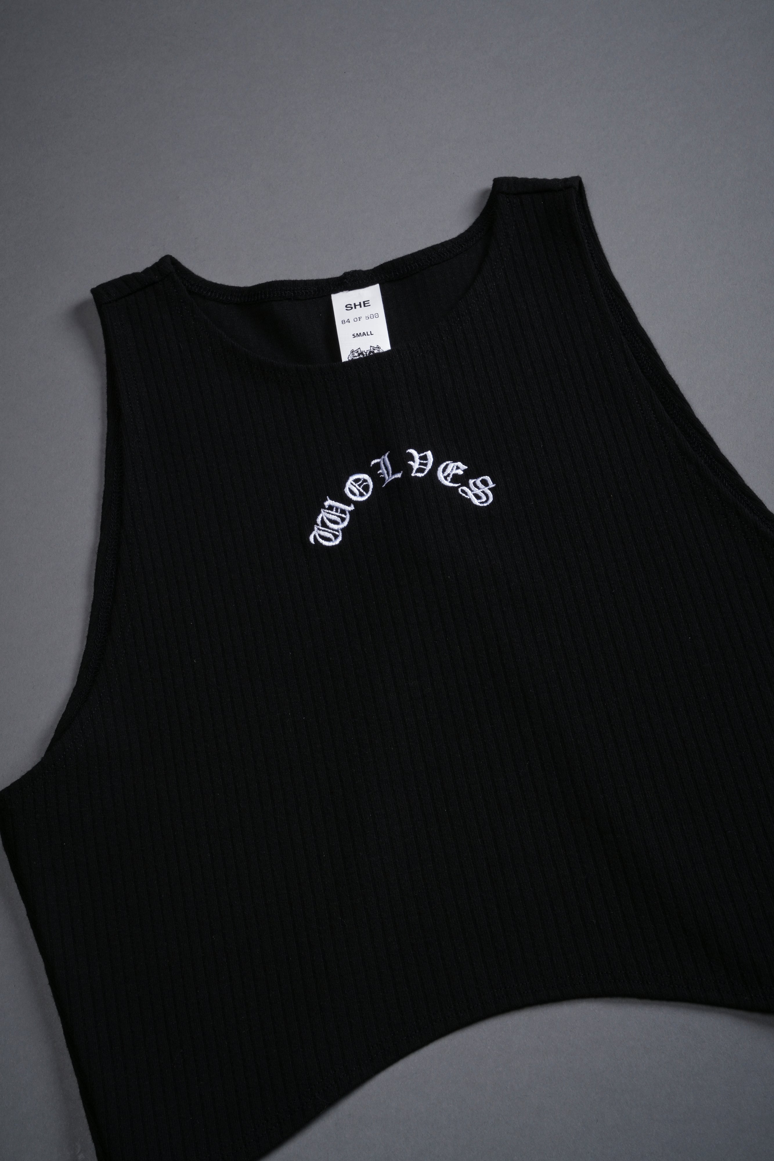 Chopper Rib Curve Tank in Black