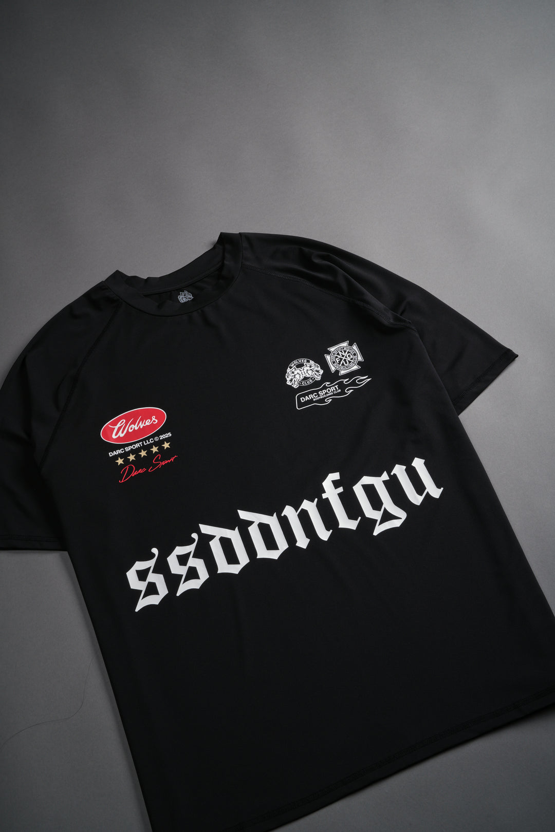 Us Forever "Dry Wolf" S/S Raglan Tee in Black