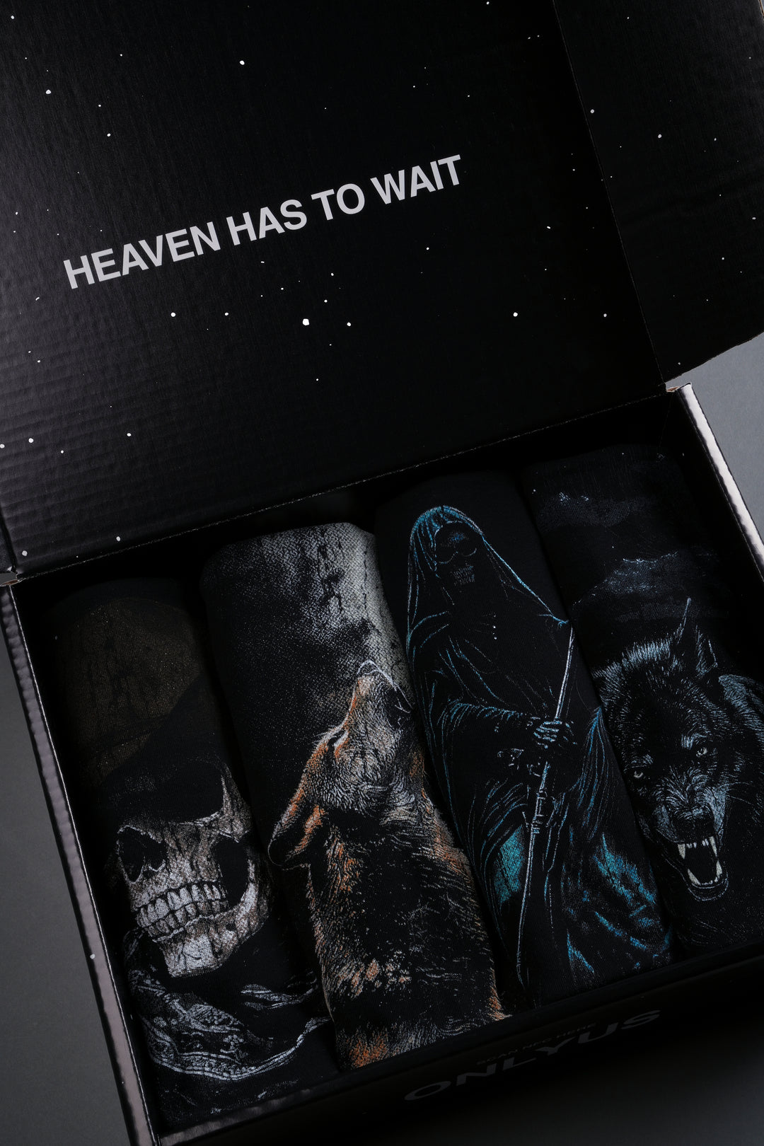 Heaven Has To Wait "Side By Side" Tee Box Set in Black