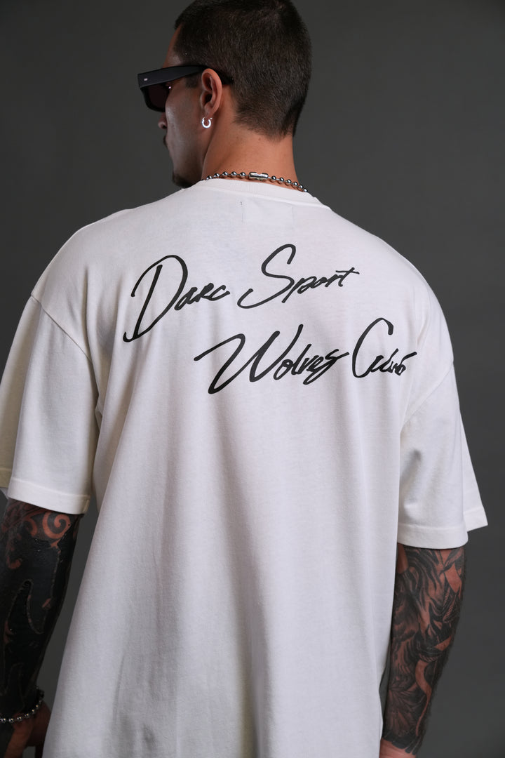 Wolves Club FRVR Unisex "Premium" Oversized Tee in Cream