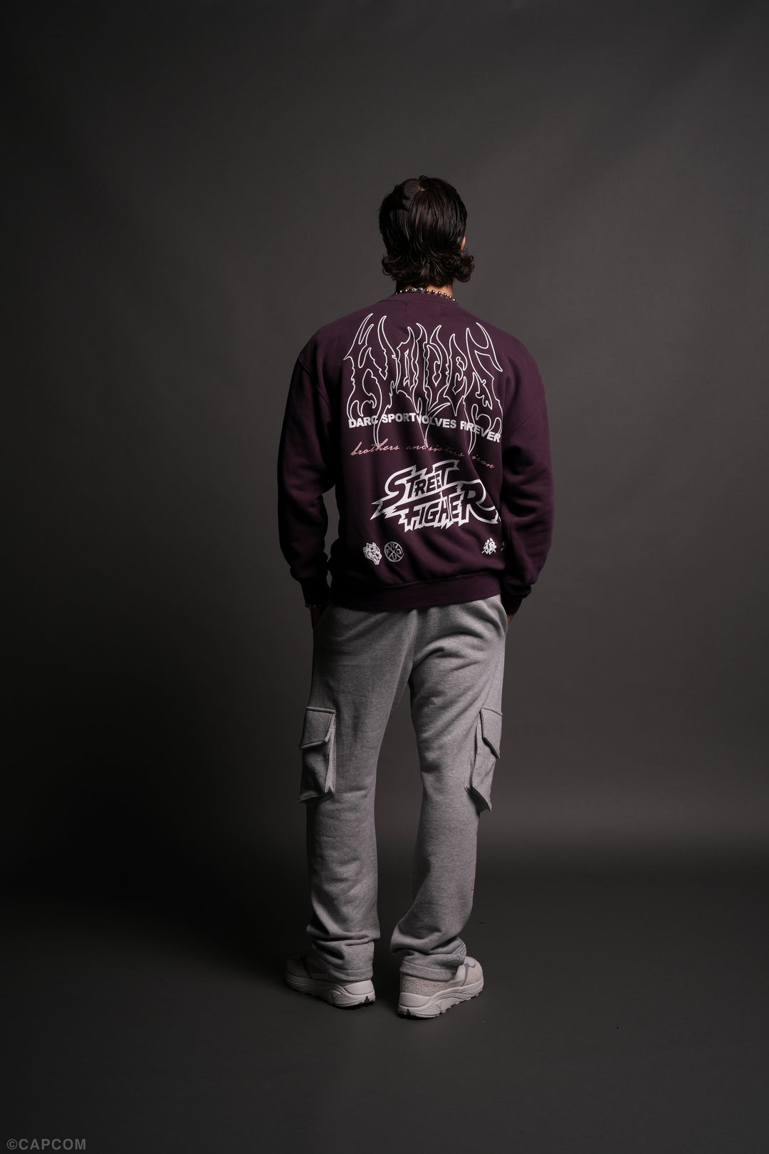 Final Boss Unisex London Crewneck in Storm Purple