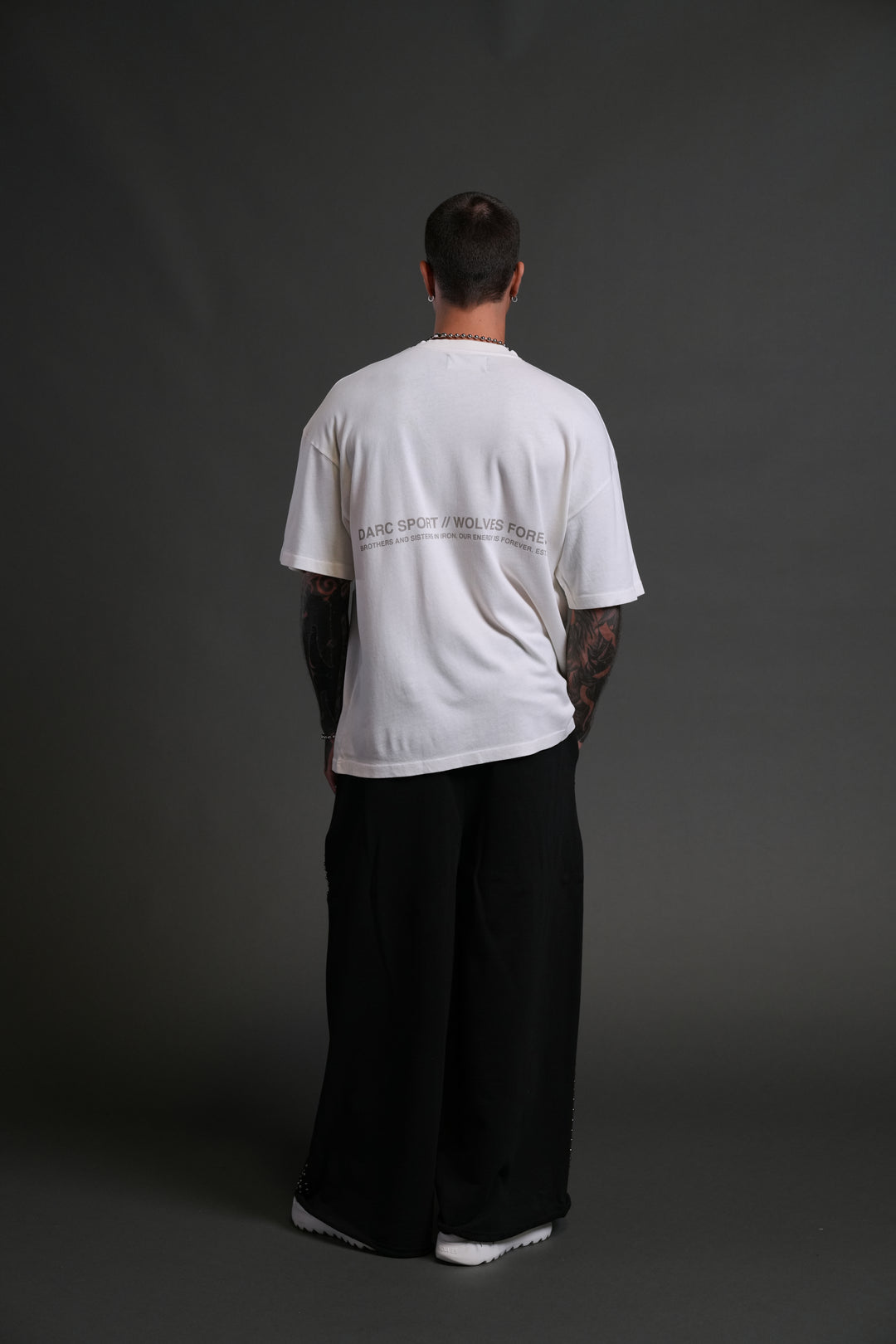 Pyramid Wolves "Premium" Oversized Tee in Cream