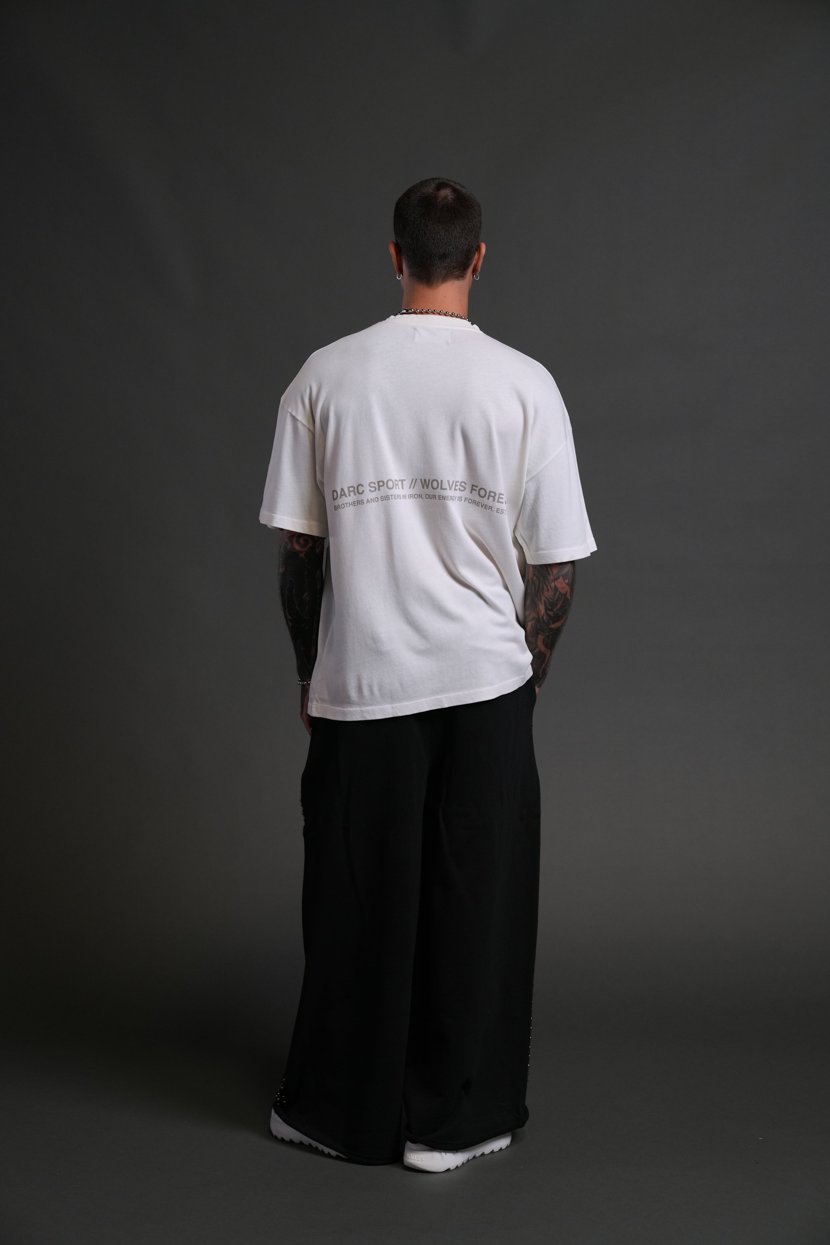 Pyramid Wolves "Premium" Oversized Tee in Cream