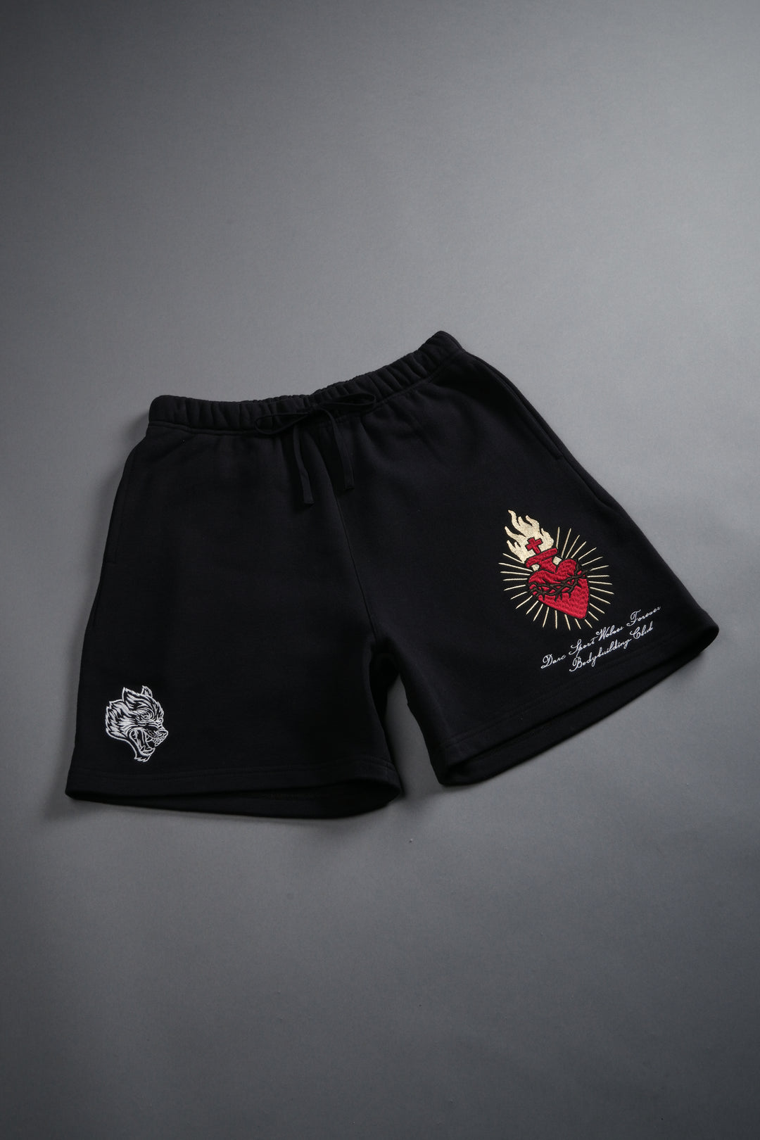 Doomed Love Post Lounge Sweat Shorts in Black