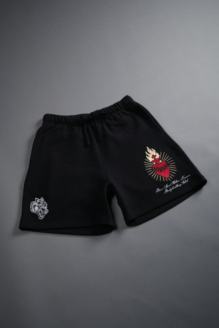 Doomed Love Post Lounge Sweat Shorts in Black