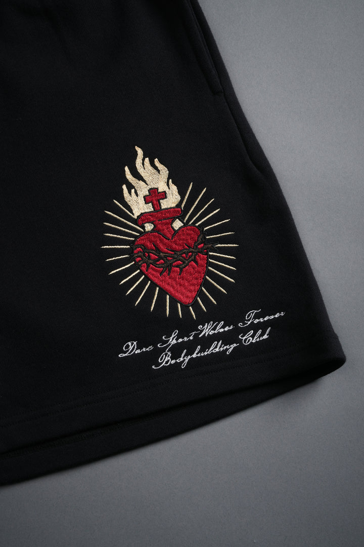 Doomed Love Post Lounge Sweat Shorts in Black