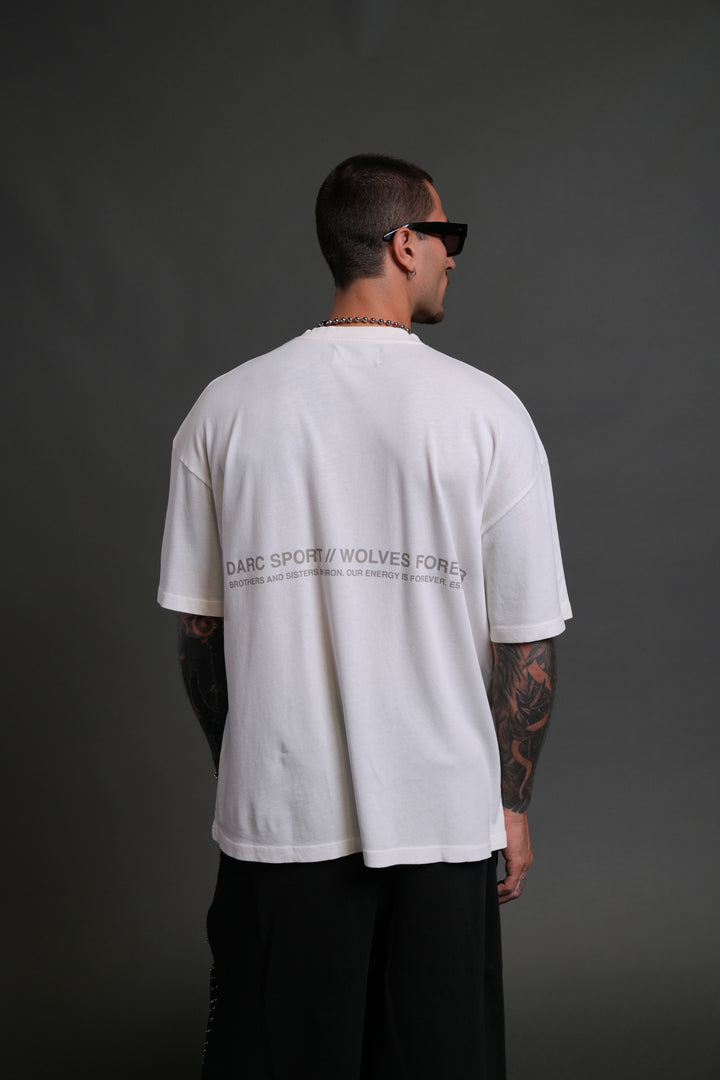Pyramid Wolves "Premium" Oversized Tee in Cream