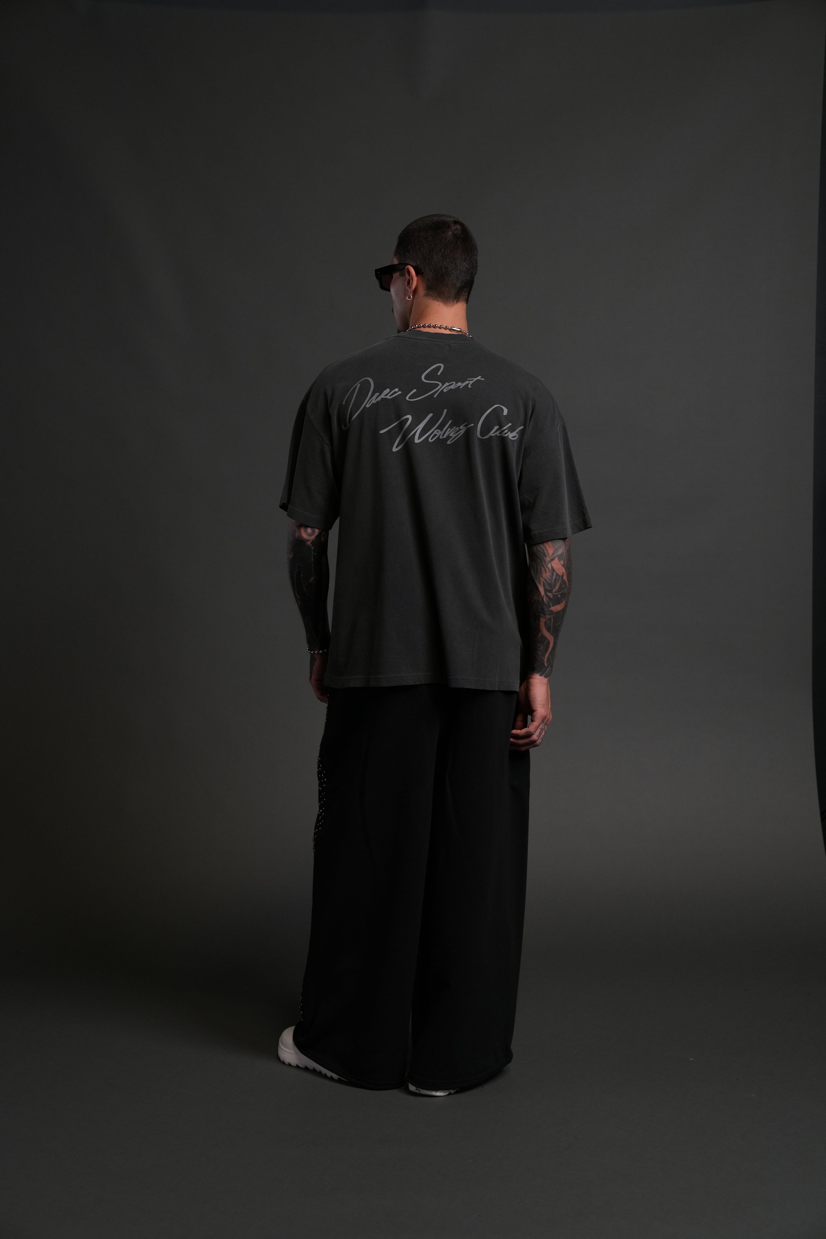 Wolves Club FRVR Unisex "Premium" Oversized Tee in Wolf Gray