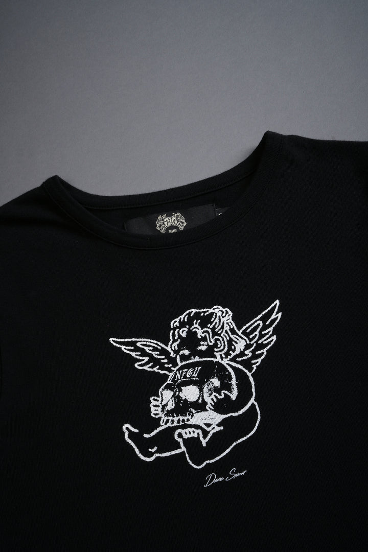 Cherub and the Skull "Baby" Tee in Black