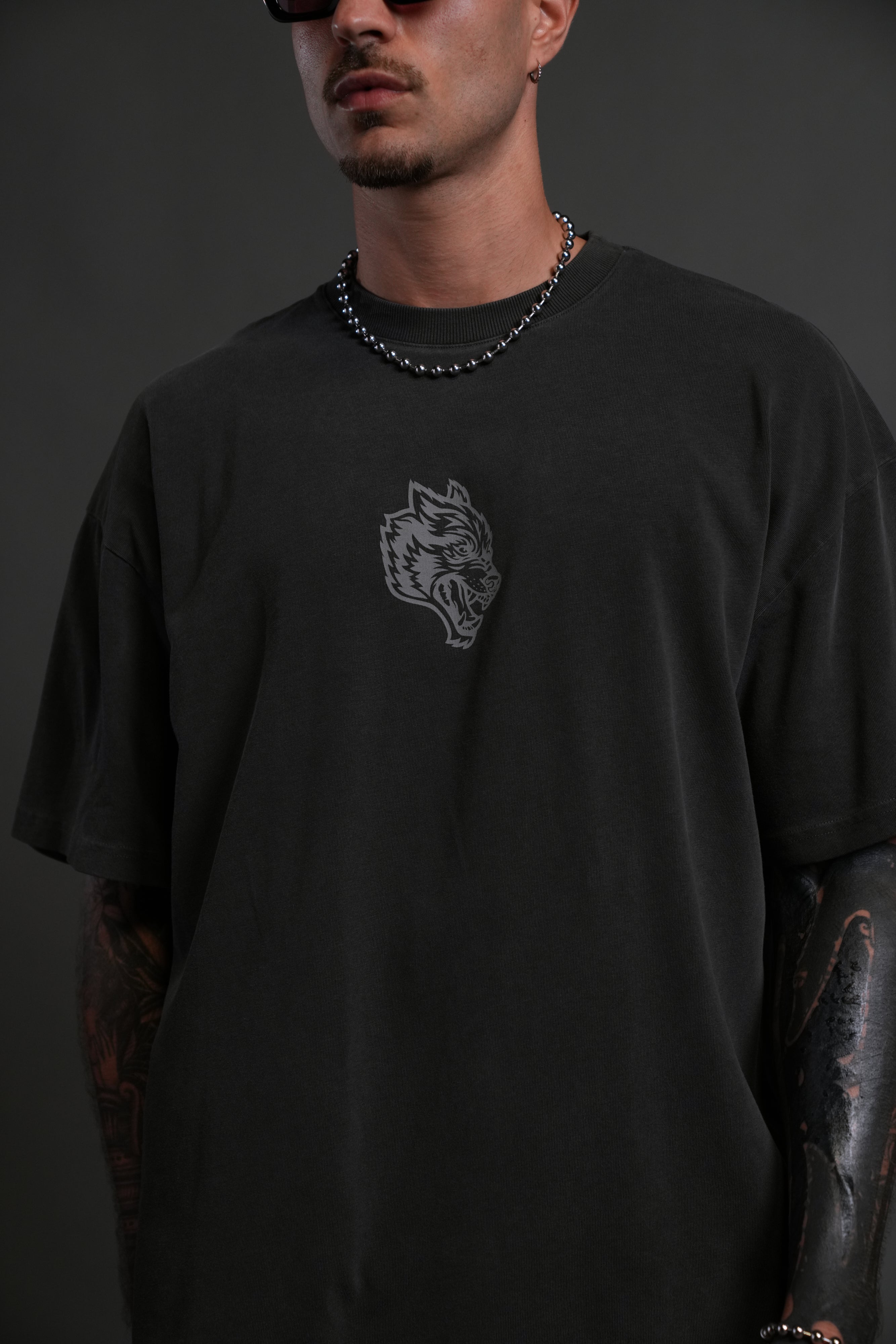Wolves Club FRVR Unisex "Premium" Oversized Tee in Wolf Gray