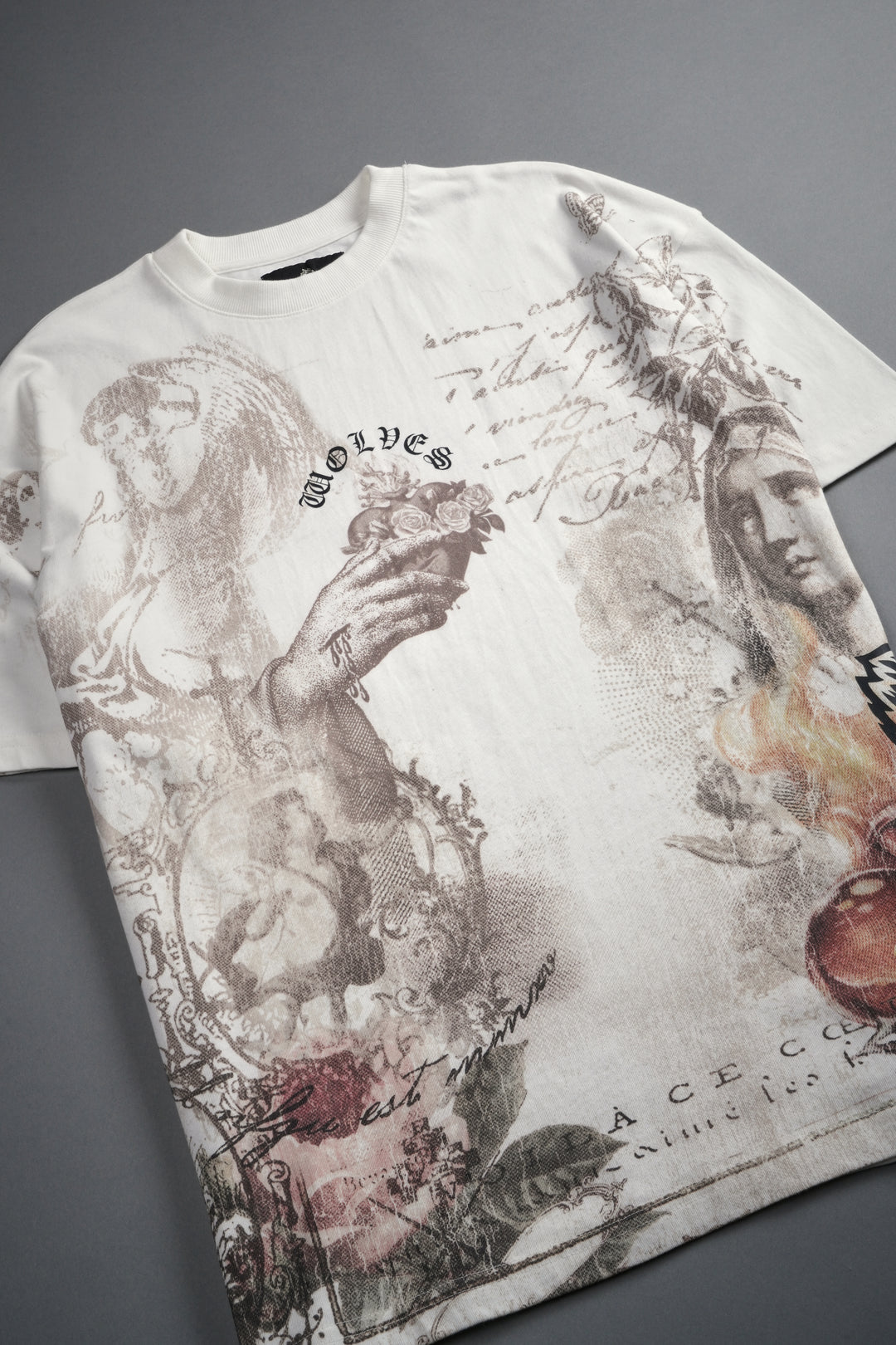 Heart of Thorns Premium Oversized Tee in Cream