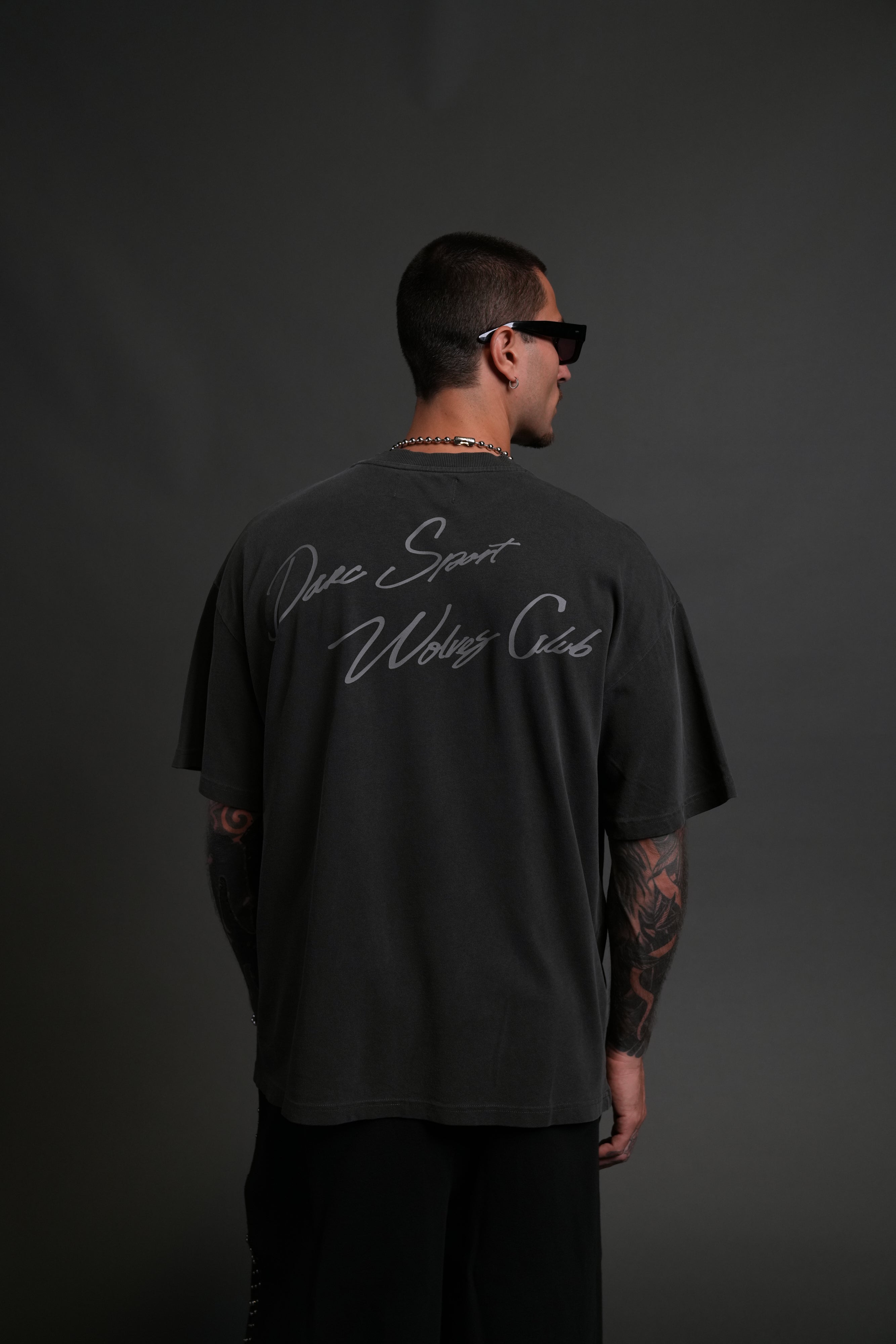 Wolves Club FRVR Unisex "Premium" Oversized Tee in Wolf Gray
