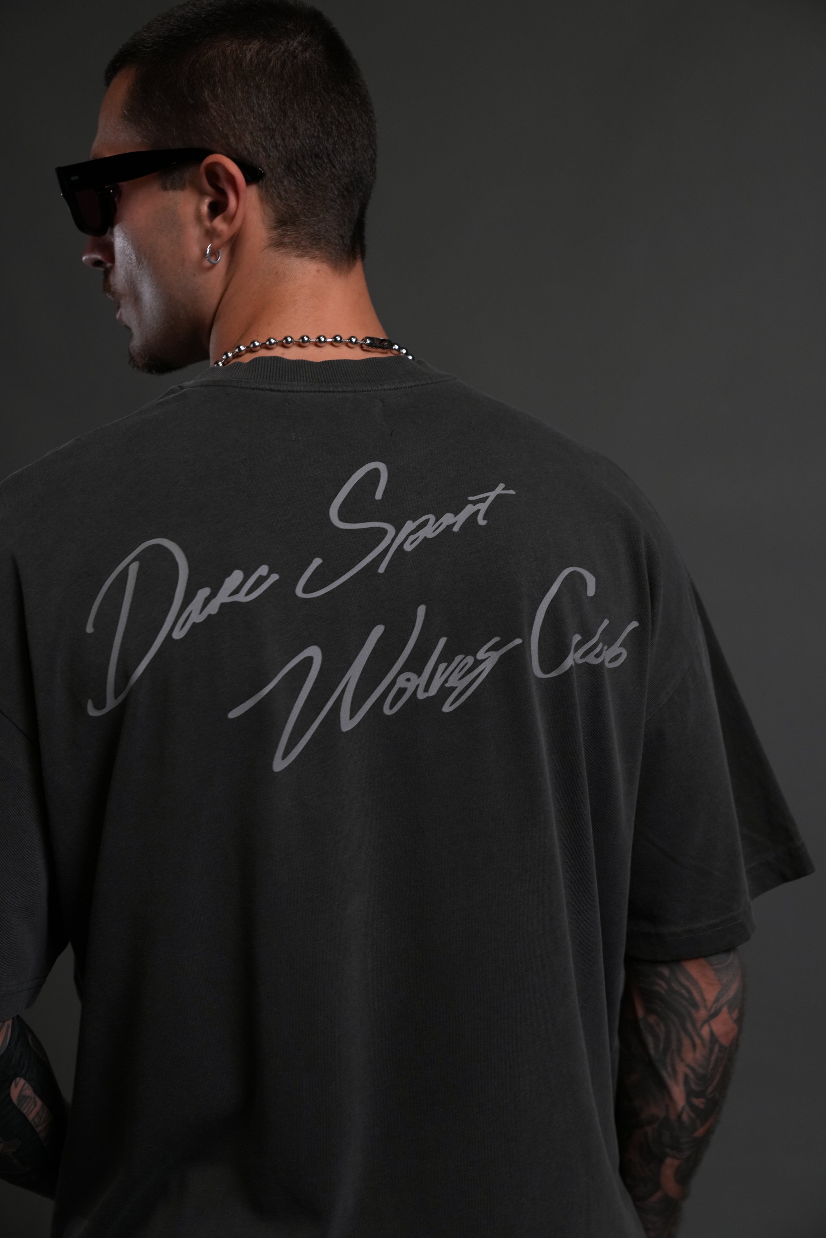 Wolves Club FRVR Unisex "Premium" Oversized Tee in Wolf Gray