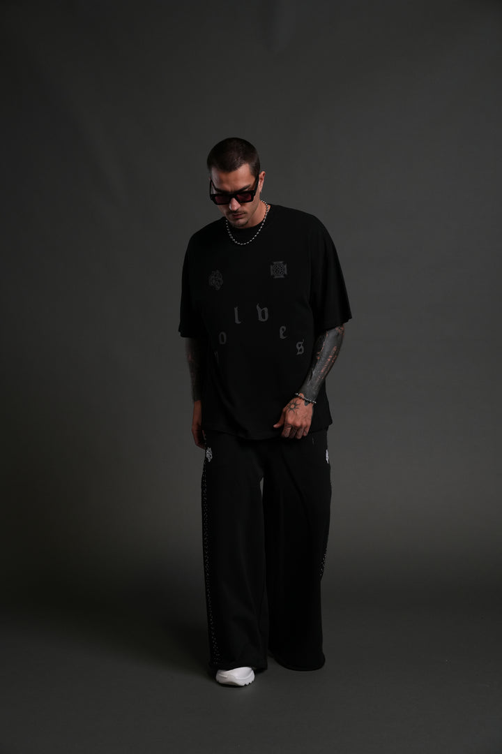 Pyramid Wolves "Premium" Oversized Tee in Black