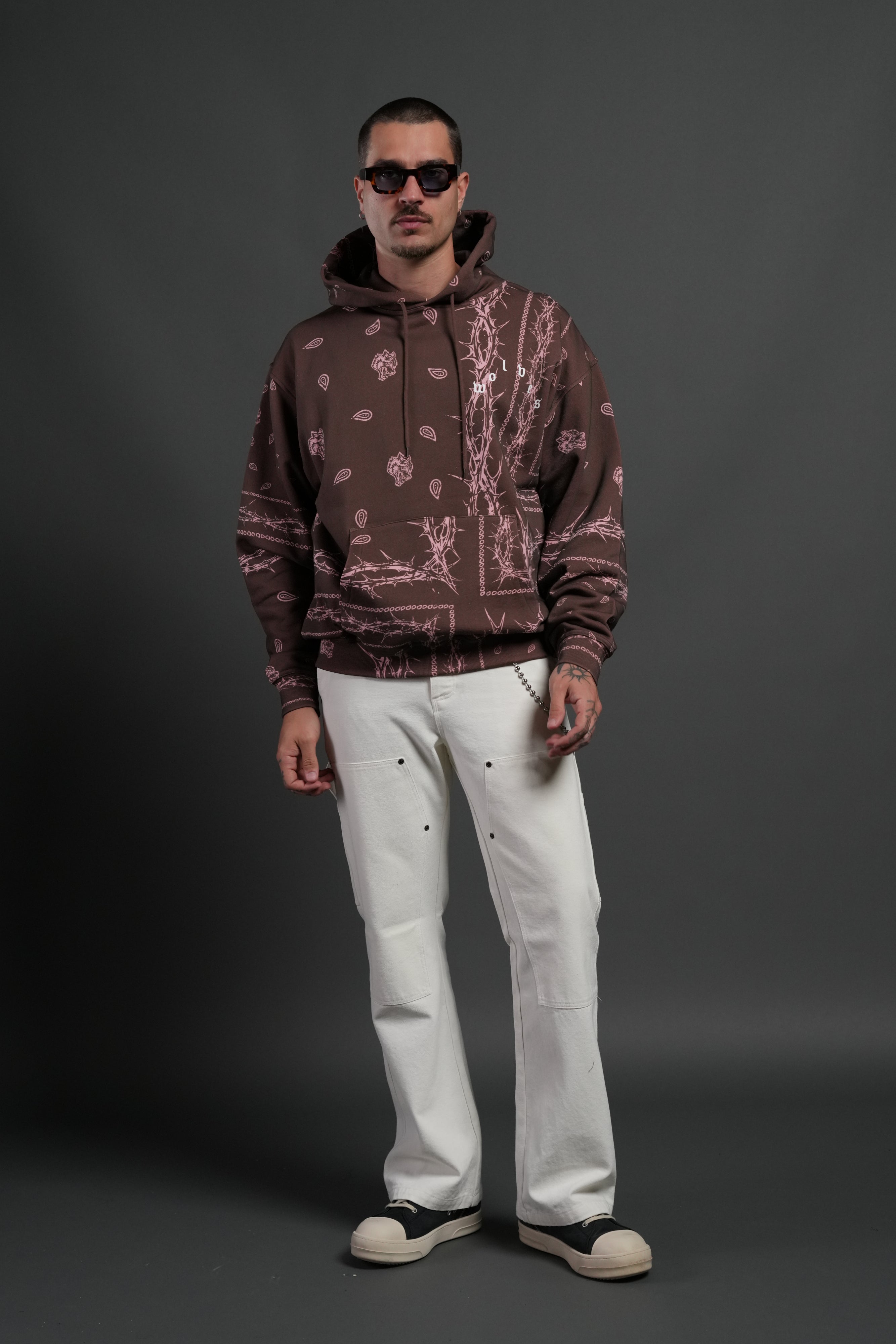 Wolves Pyramid "Bishop" Hoodie in Desert Dust Thorn Paisley